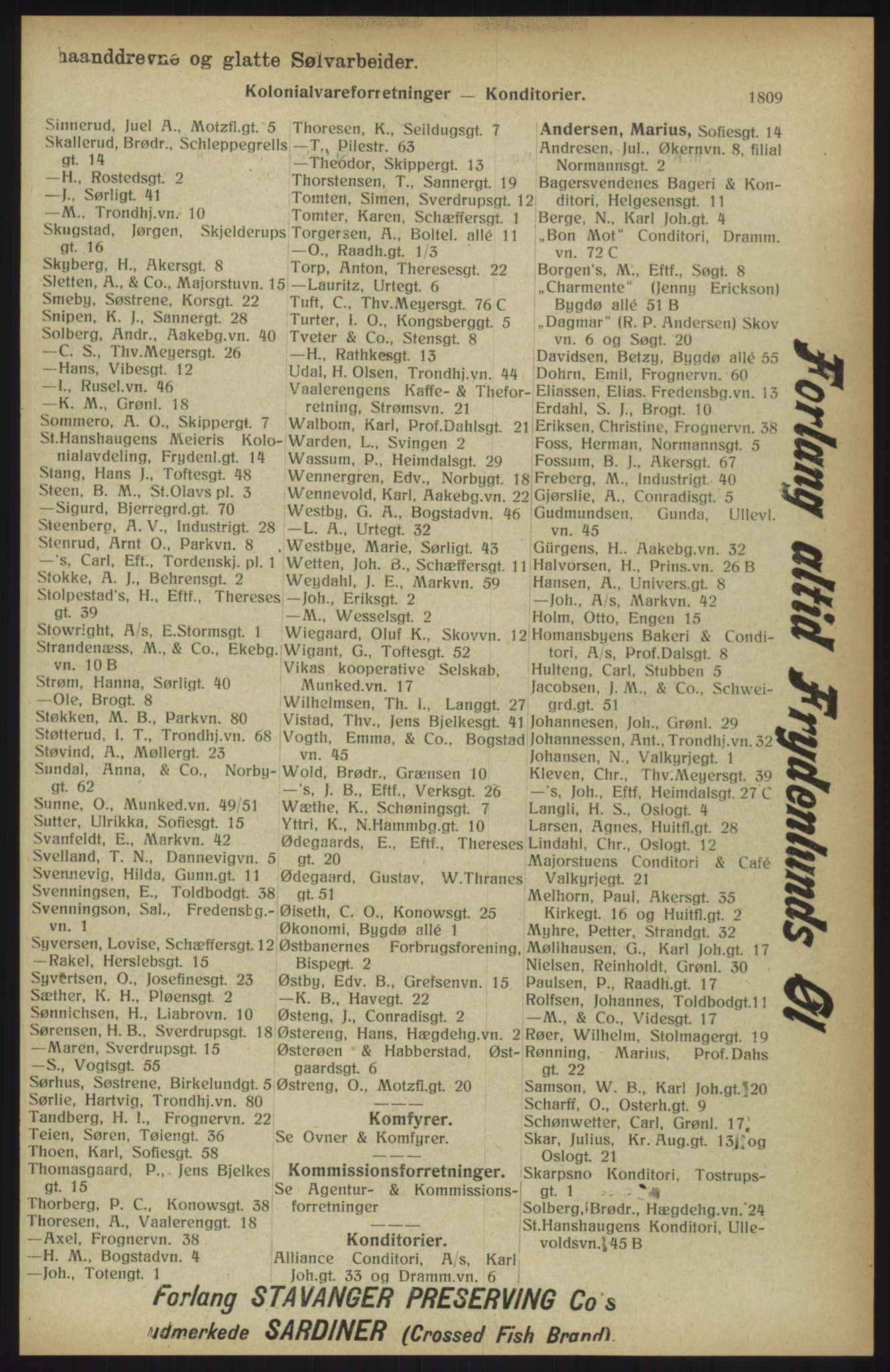 Kristiania/Oslo adressebok, PUBL/-, 1914, p. 1809