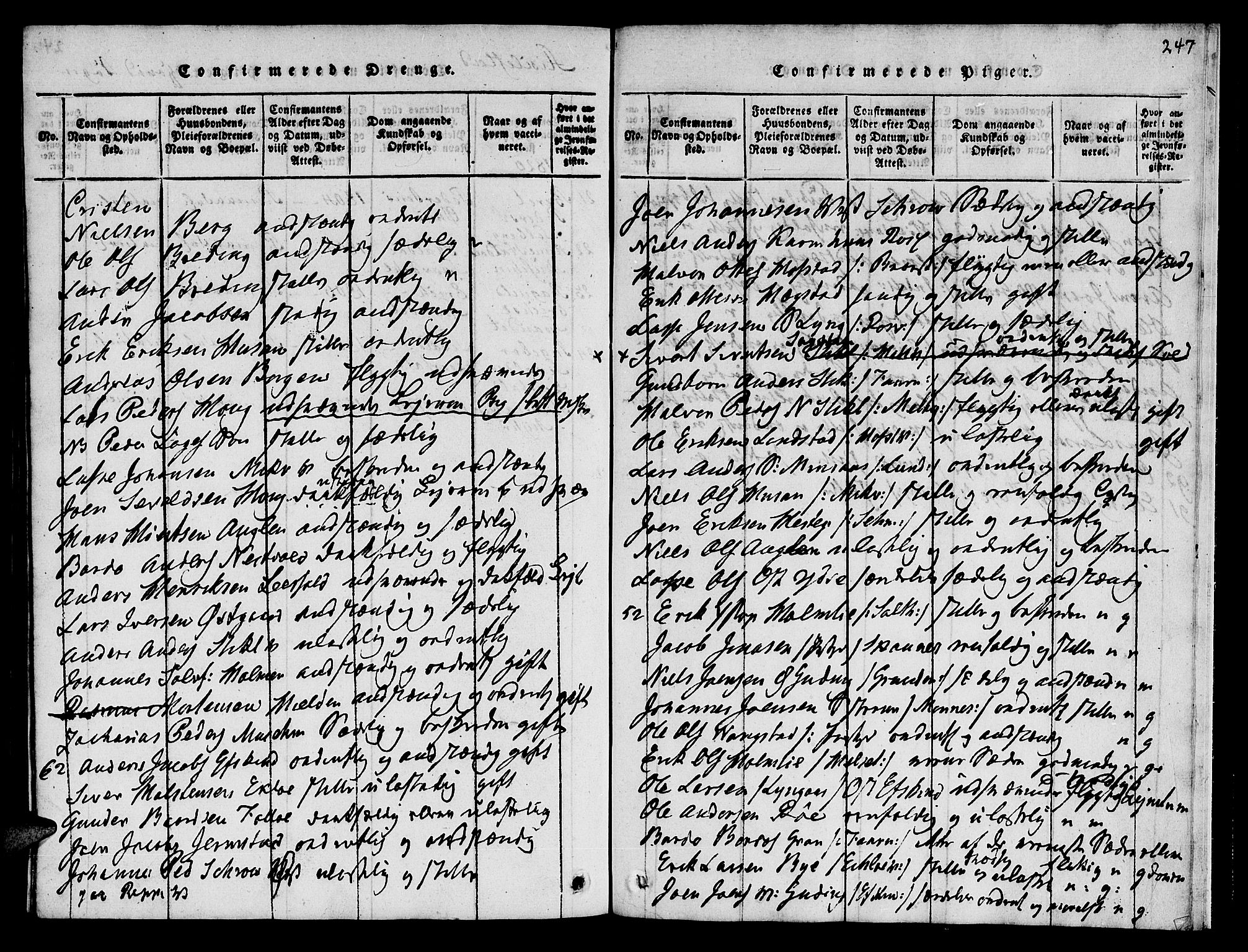 Ministerialprotokoller, klokkerbøker og fødselsregistre - Nord-Trøndelag, SAT/A-1458/723/L0251: Parish register (copy) no. 723C01 /1, 1816-1831, p. 247