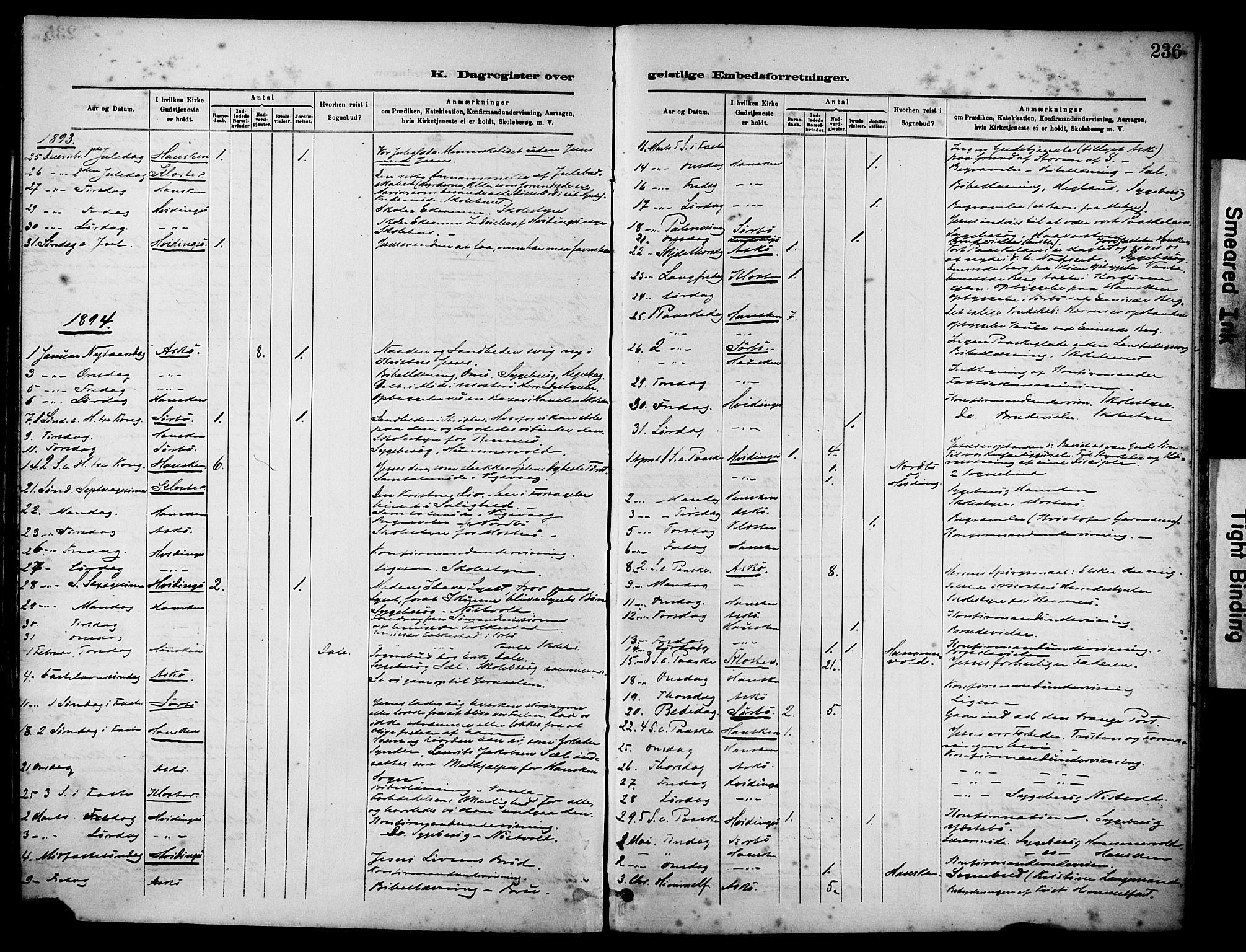 Rennesøy sokneprestkontor, AV/SAST-A -101827/H/Ha/Haa/L0012: Parish register (official) no. A 13, 1885-1917, p. 237