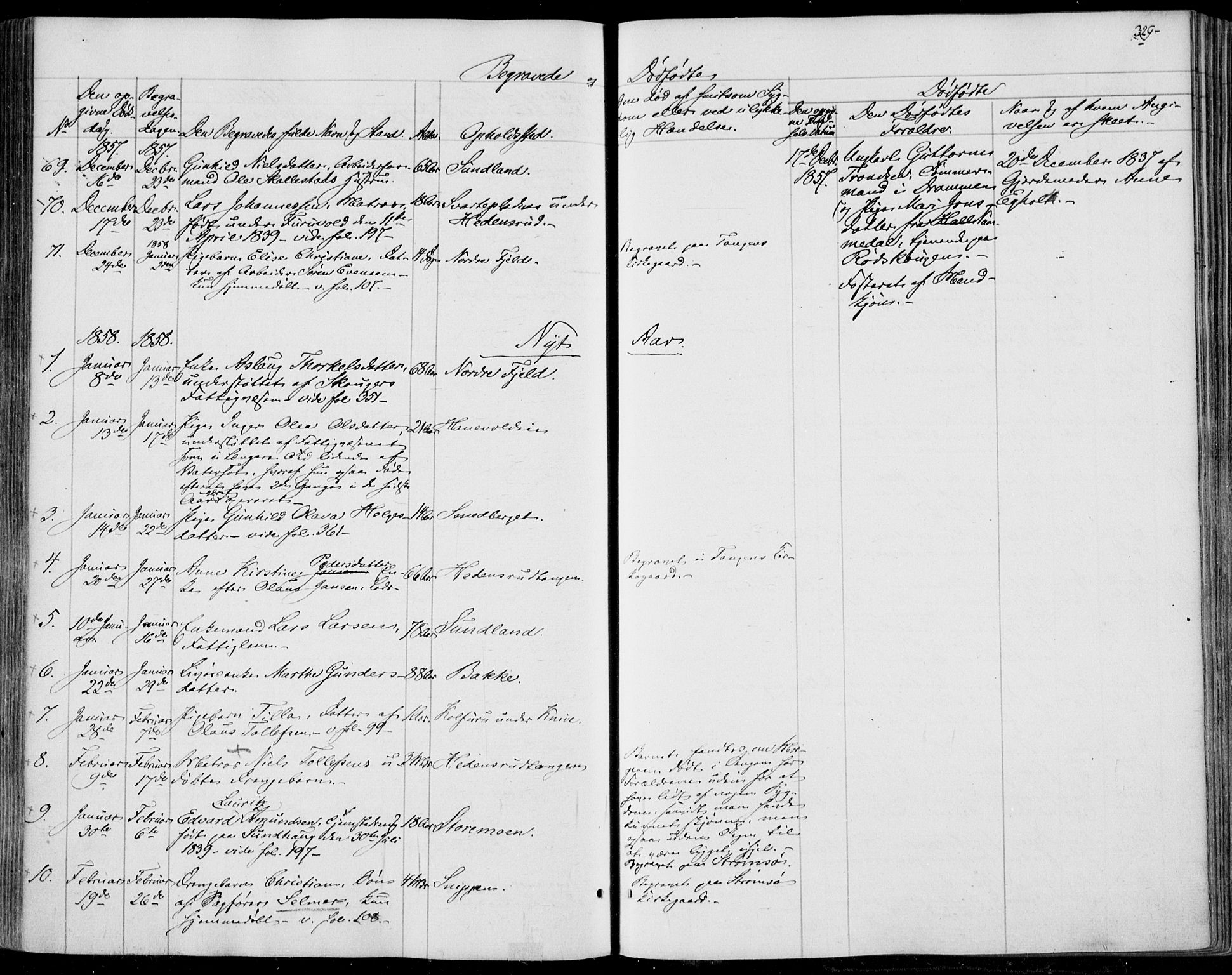 Skoger kirkebøker, SAKO/A-59/F/Fa/L0003: Parish register (official) no. I 3, 1842-1861, p. 329