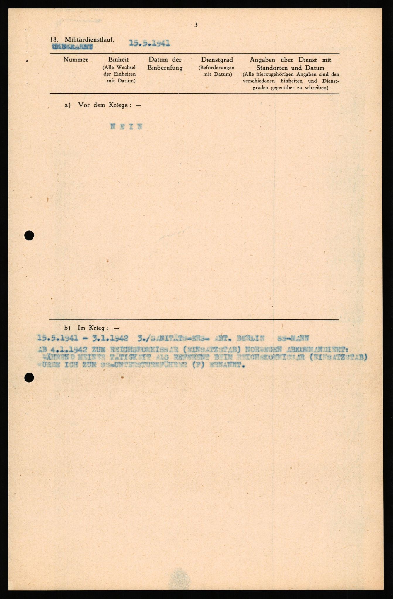 Forsvaret, Forsvarets overkommando II, AV/RA-RAFA-3915/D/Db/L0040: CI Questionaires. Tyske okkupasjonsstyrker i Norge. Østerrikere., 1945-1946, p. 154