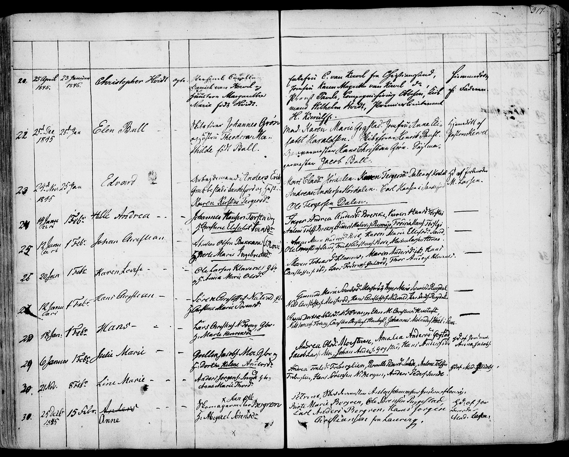 Sandar kirkebøker, SAKO/A-243/F/Fa/L0005: Parish register (official) no. 5, 1832-1847, p. 316-317