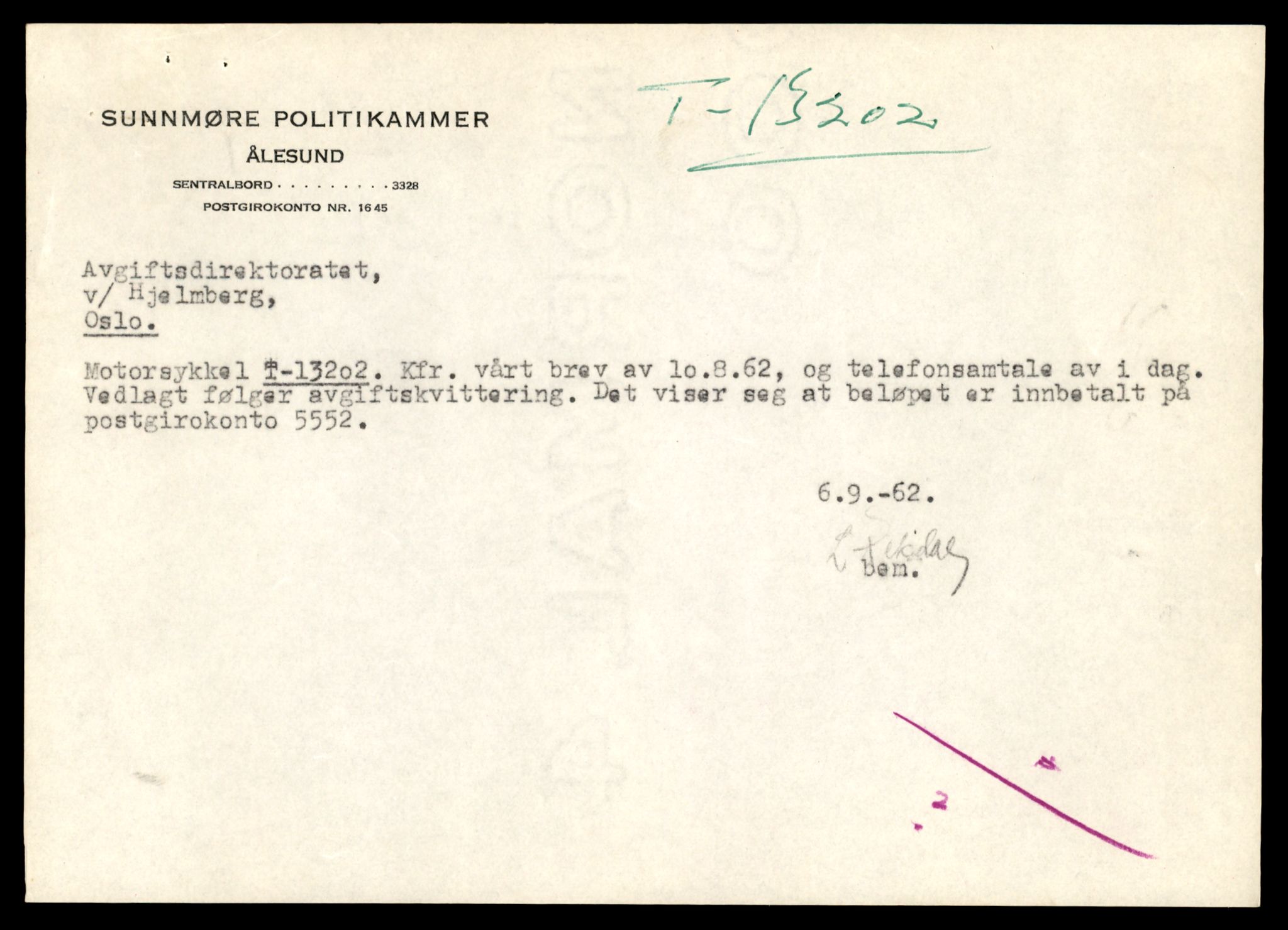 Møre og Romsdal vegkontor - Ålesund trafikkstasjon, AV/SAT-A-4099/F/Fe/L0038: Registreringskort for kjøretøy T 13180 - T 13360, 1927-1998, p. 379