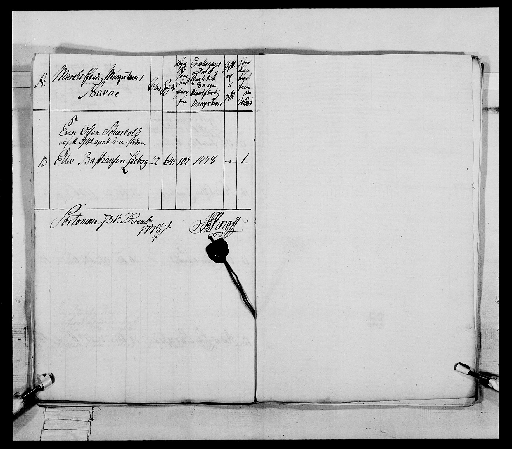 Generalitets- og kommissariatskollegiet, Det kongelige norske kommissariatskollegium, RA/EA-5420/E/Eh/L0086: 3. Trondheimske nasjonale infanteriregiment, 1776-1779, p. 211