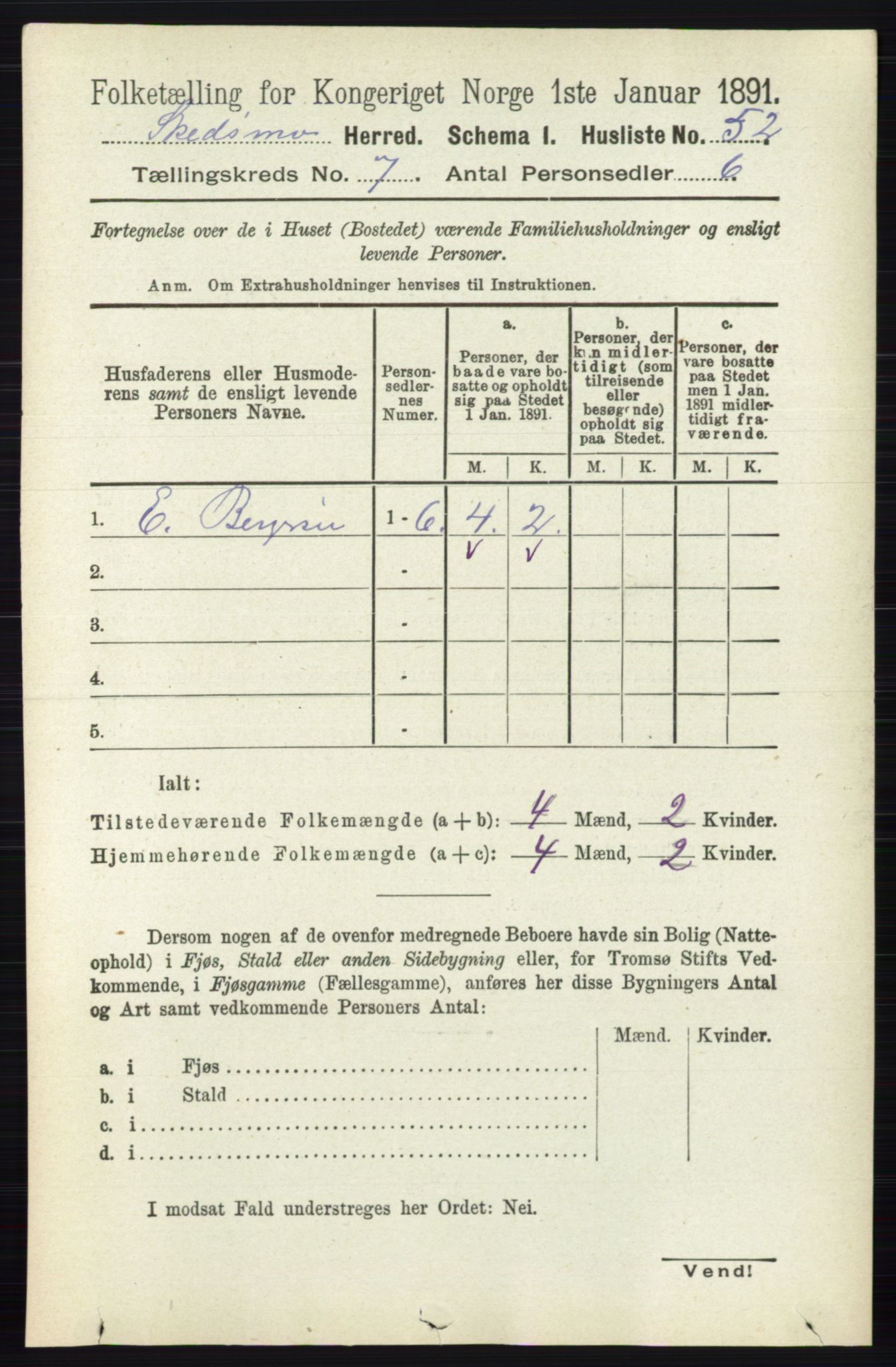 RA, 1891 census for 0231 Skedsmo, 1891, p. 3318
