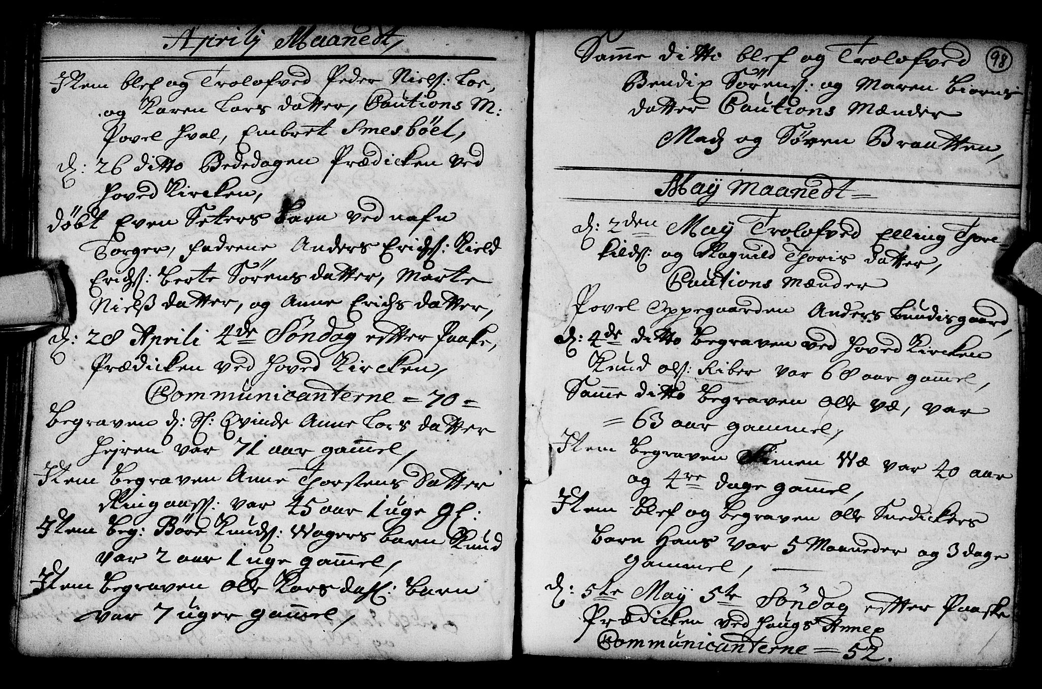 Norderhov kirkebøker, AV/SAKO-A-237/G/Ga/L0001: Parish register (copy) no. I 1, 1717-1725, p. 98