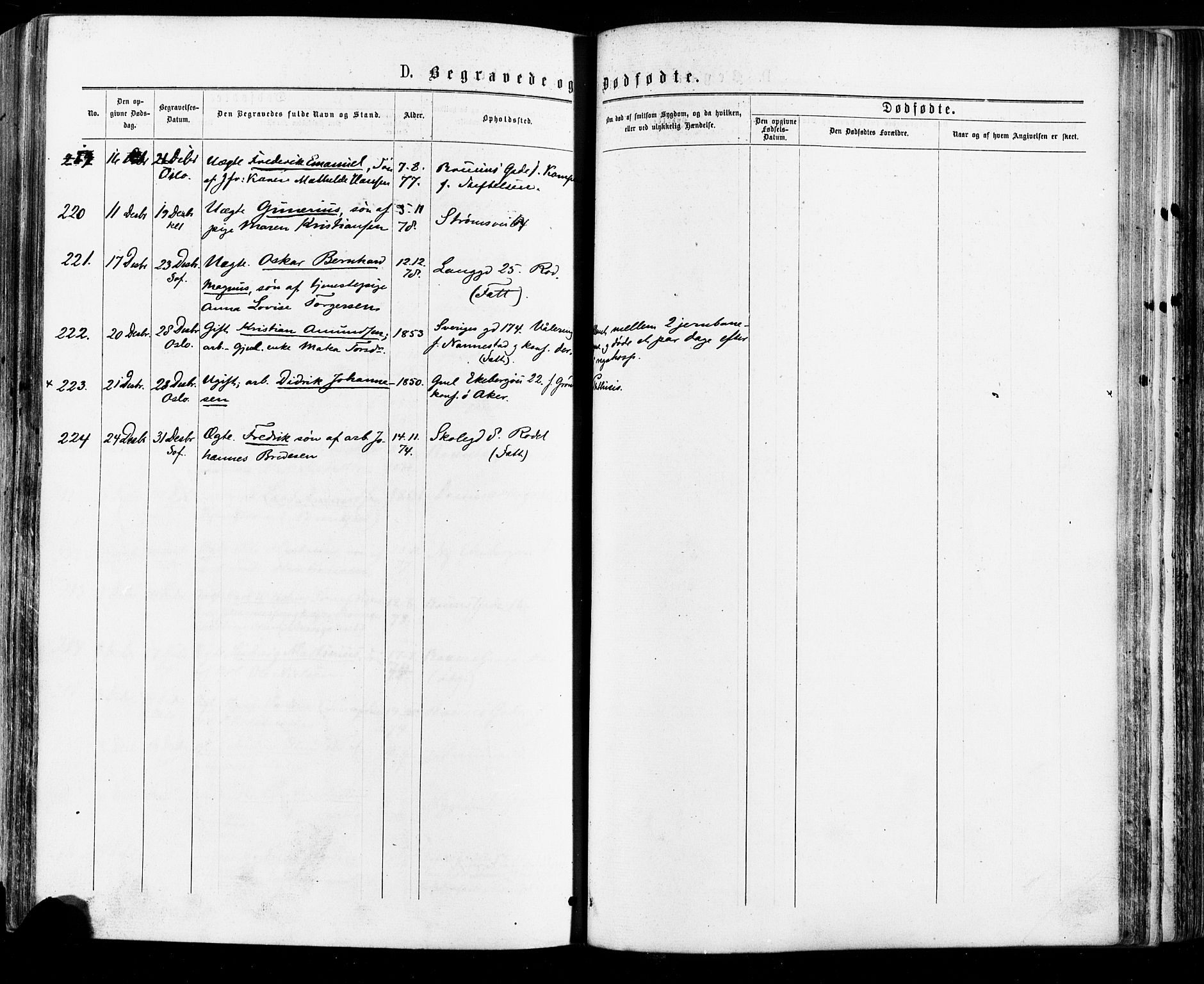 Østre Aker prestekontor Kirkebøker, AV/SAO-A-10840/F/Fa/L0004: Parish register (official) no. I 4, 1876-1889