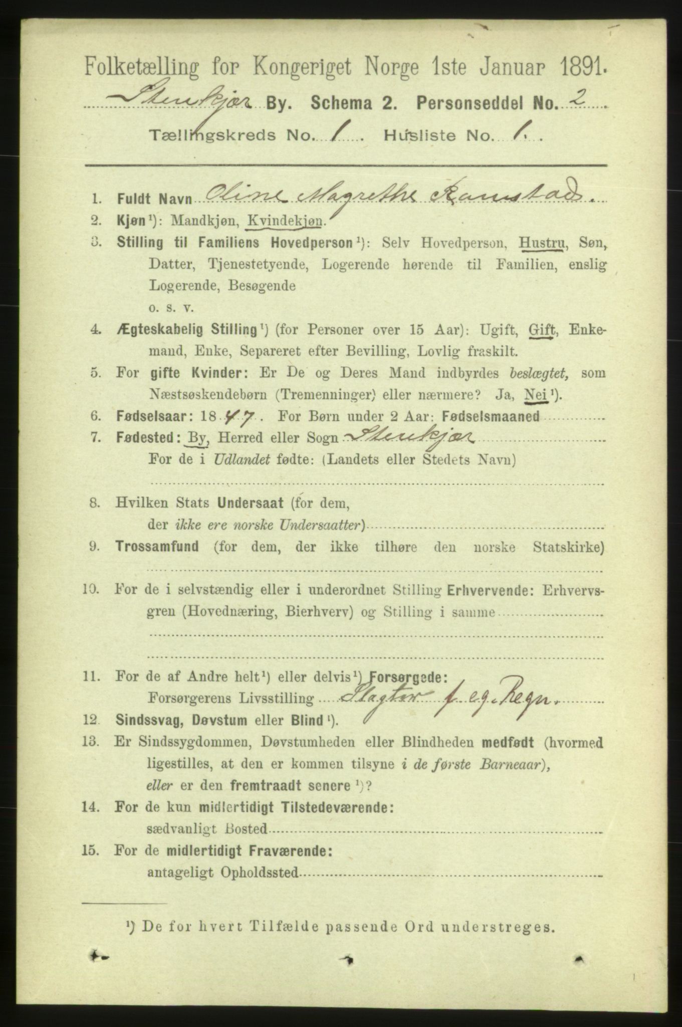 RA, 1891 census for 1702 Steinkjer, 1891, p. 68