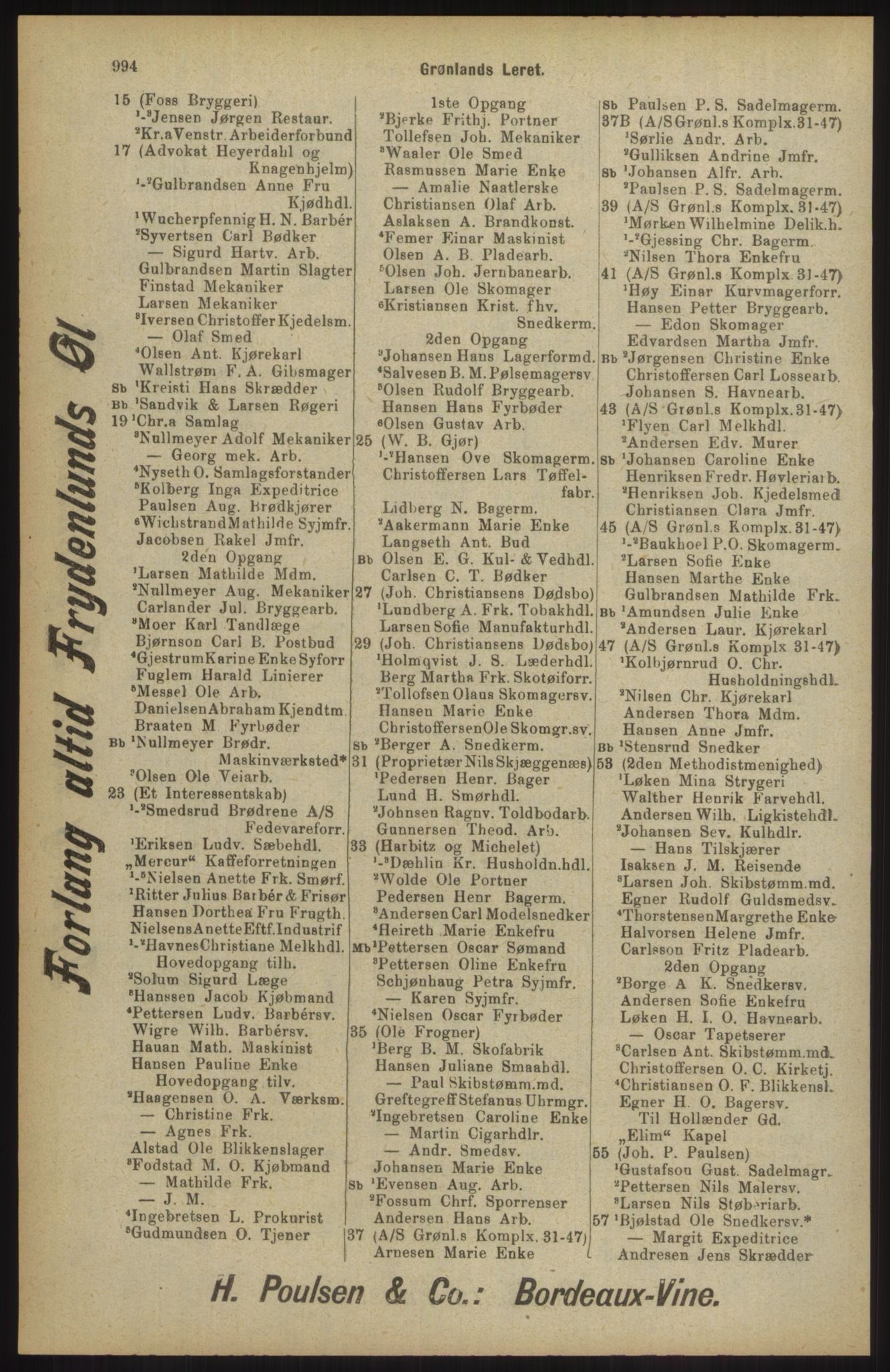 Kristiania/Oslo adressebok, PUBL/-, 1904, p. 994