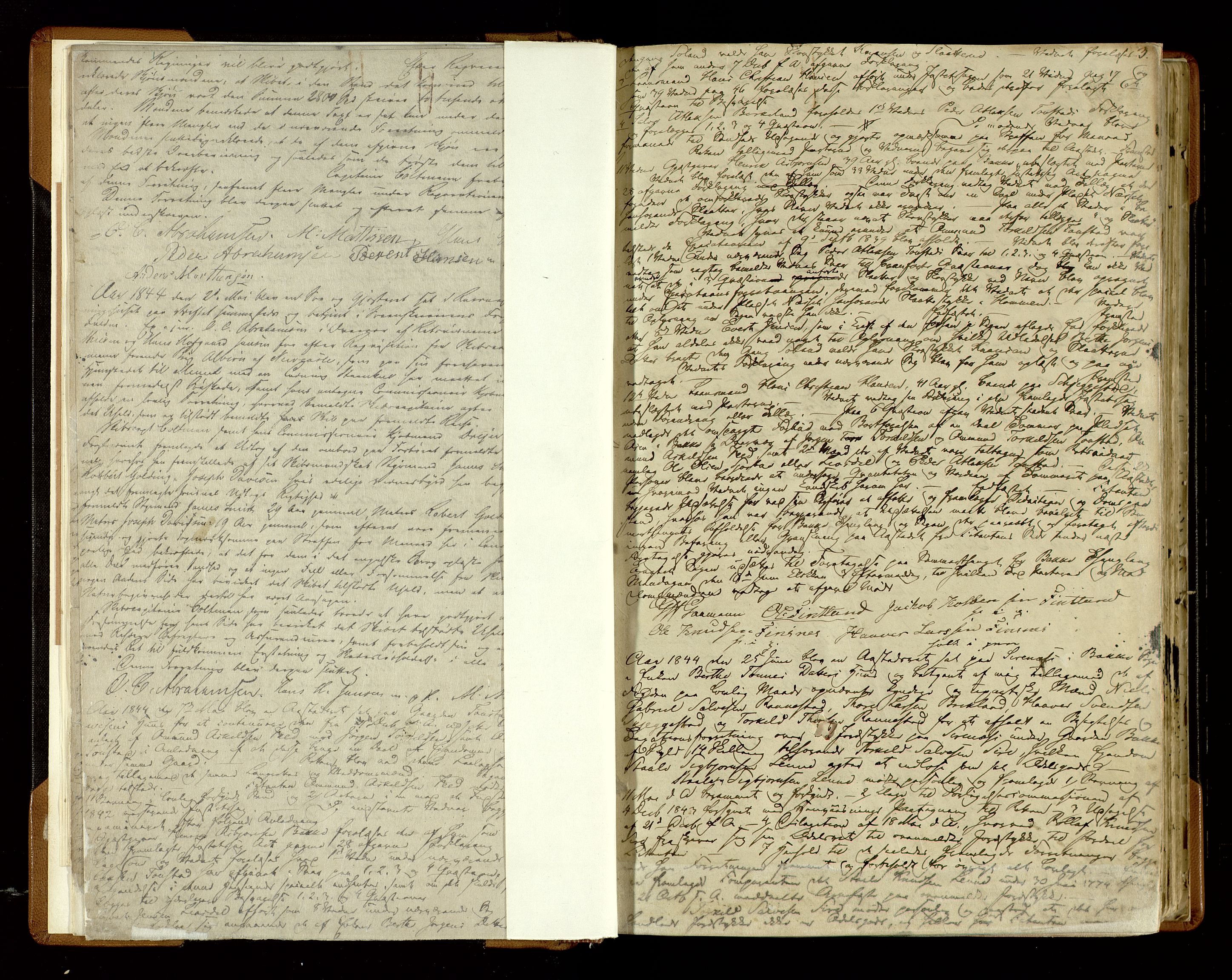 Flekkefjord sorenskriveri, AV/SAK-1221-0001/F/Fb/L0006: Ekstrarettsprotokoll nr. 7, 1844-1867, p. 3
