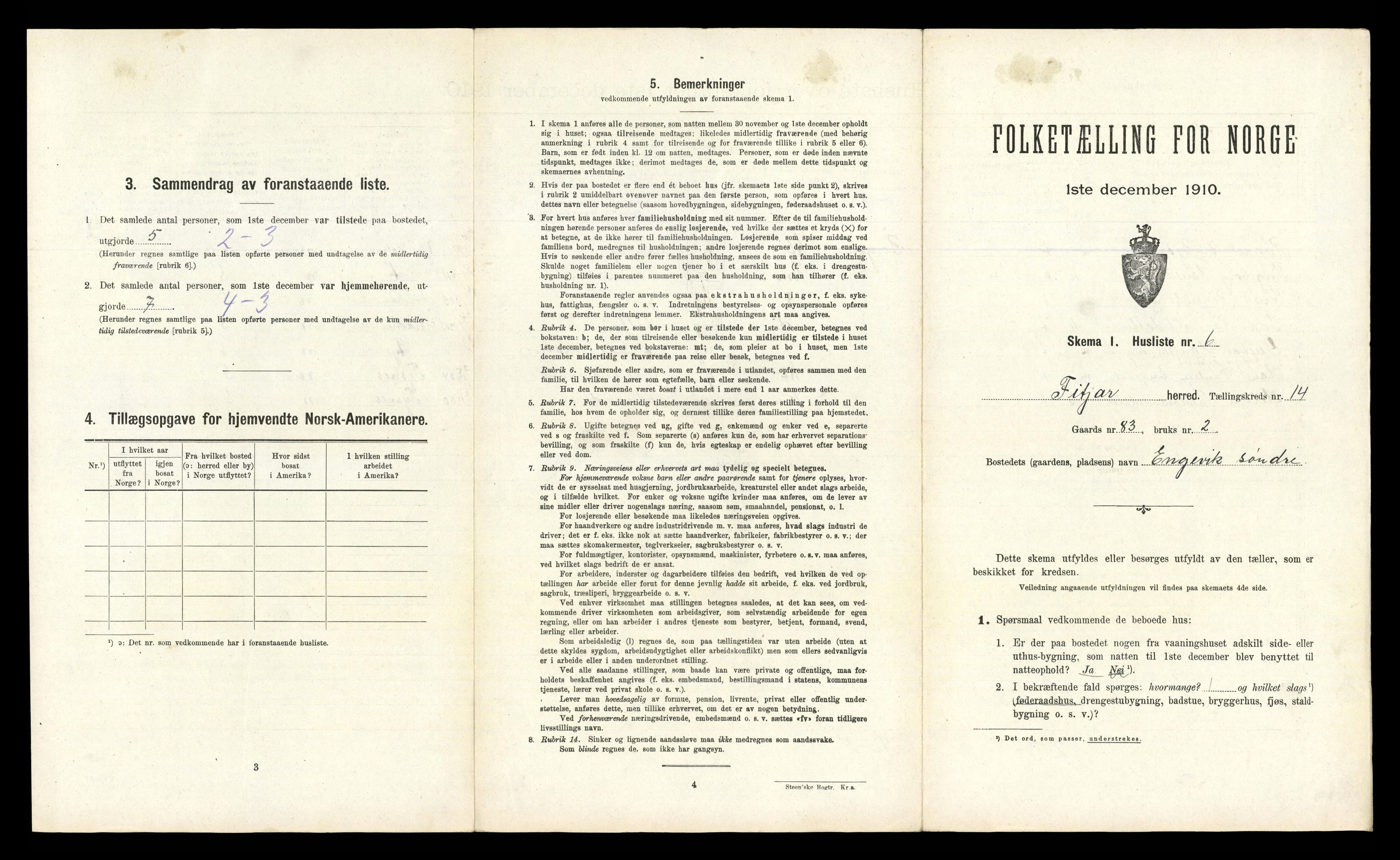 RA, 1910 census for Fitjar, 1910, p. 923