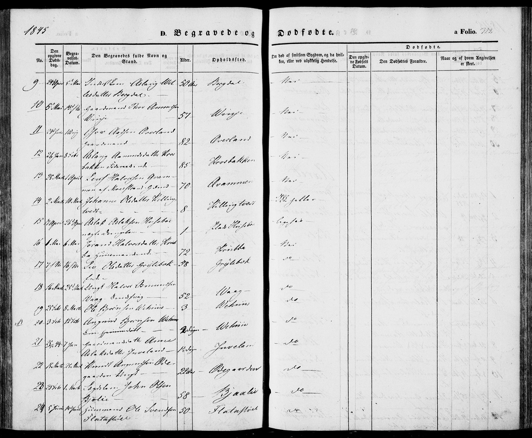 Vinje kirkebøker, SAKO/A-312/F/Fa/L0004: Parish register (official) no. I 4, 1843-1869, p. 322