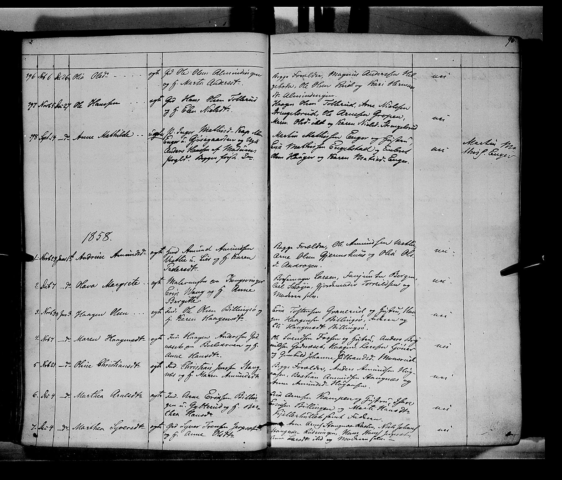 Vinger prestekontor, AV/SAH-PREST-024/H/Ha/Haa/L0010: Parish register (official) no. 10, 1855-1861, p. 96