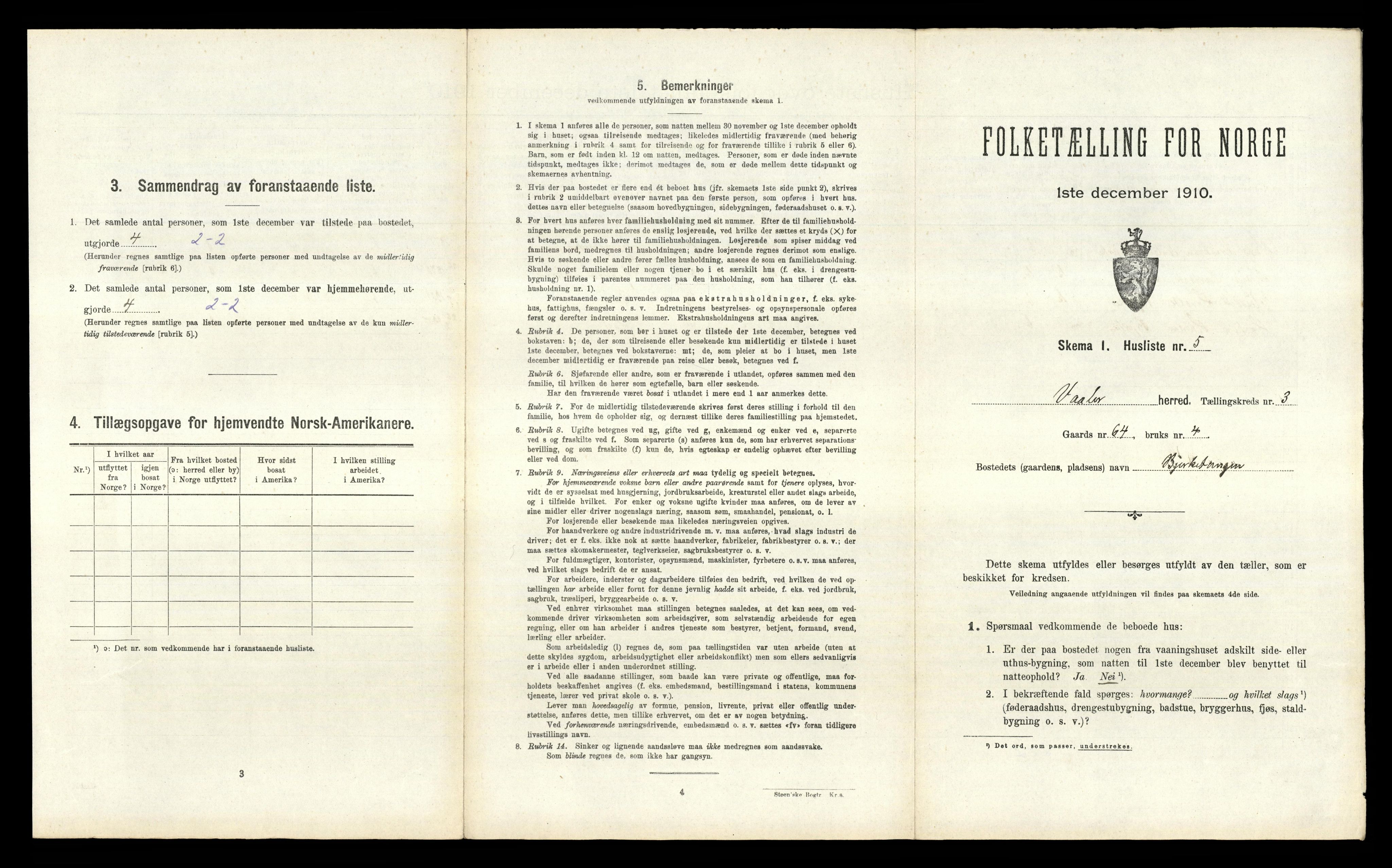 RA, 1910 census for Våler, 1910, p. 324