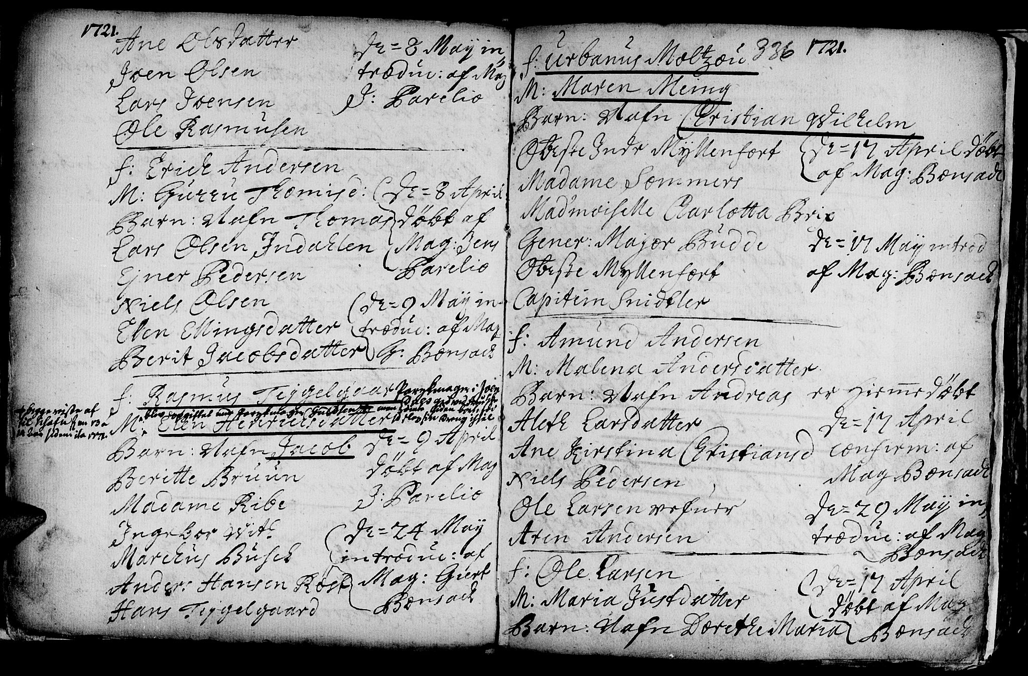 Ministerialprotokoller, klokkerbøker og fødselsregistre - Sør-Trøndelag, SAT/A-1456/601/L0035: Parish register (official) no. 601A03, 1713-1728, p. 336