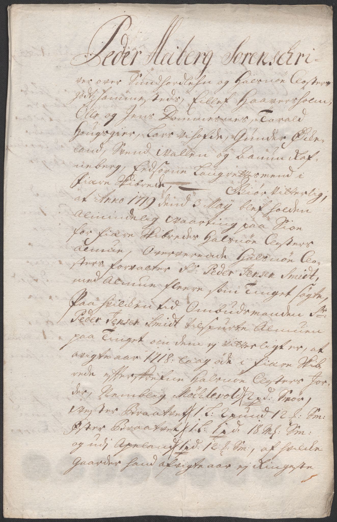 Rentekammeret inntil 1814, Reviderte regnskaper, Fogderegnskap, AV/RA-EA-4092/R48/L2996: Fogderegnskap Sunnhordland og Hardanger, 1718, p. 25