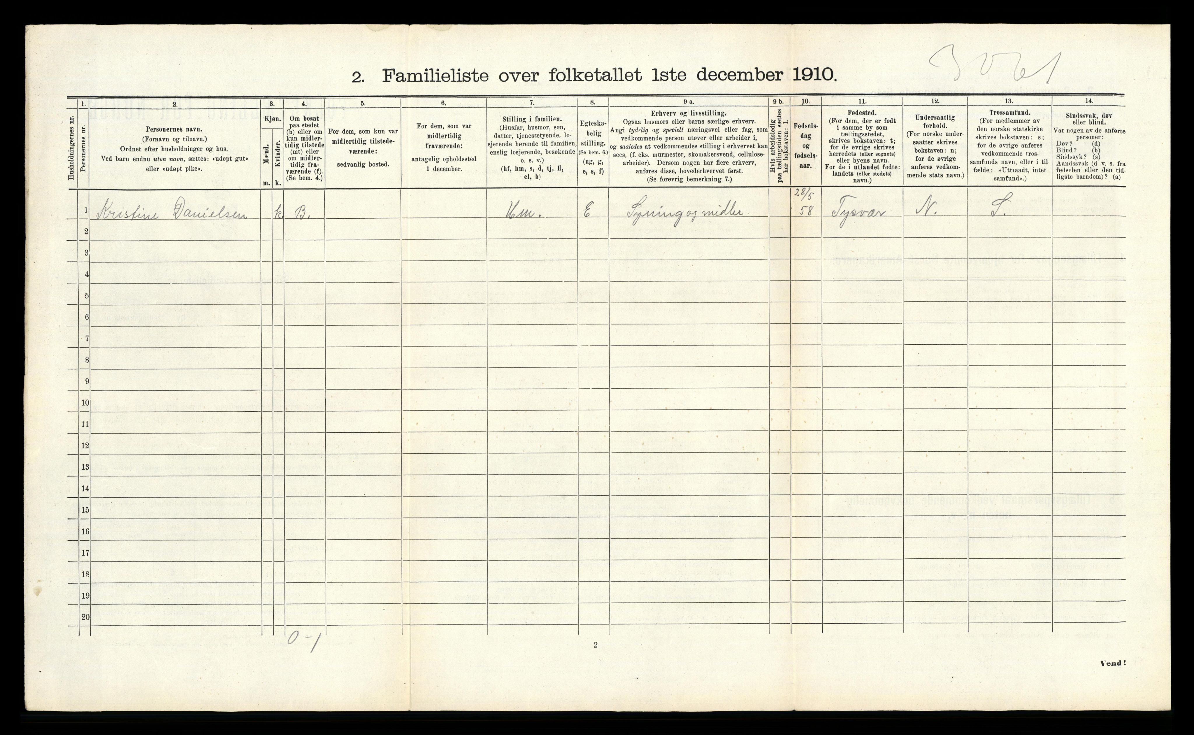 RA, 1910 census for Stavanger, 1910, p. 24895