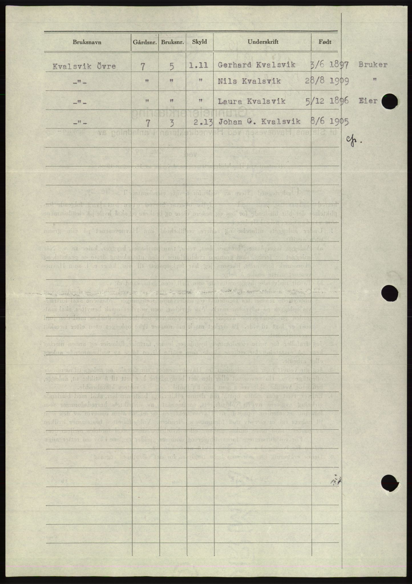 Søre Sunnmøre sorenskriveri, AV/SAT-A-4122/1/2/2C/L0075: Mortgage book no. 1A, 1943-1943, Diary no: : 857/1943