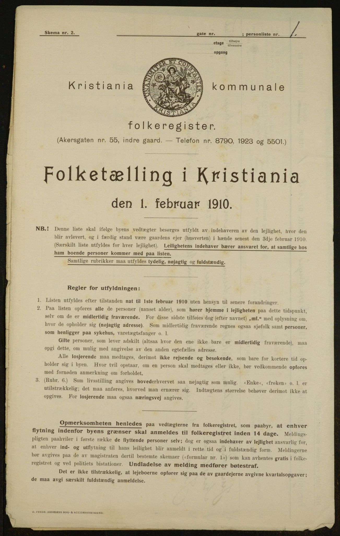 OBA, Municipal Census 1910 for Kristiania, 1910, p. 100301