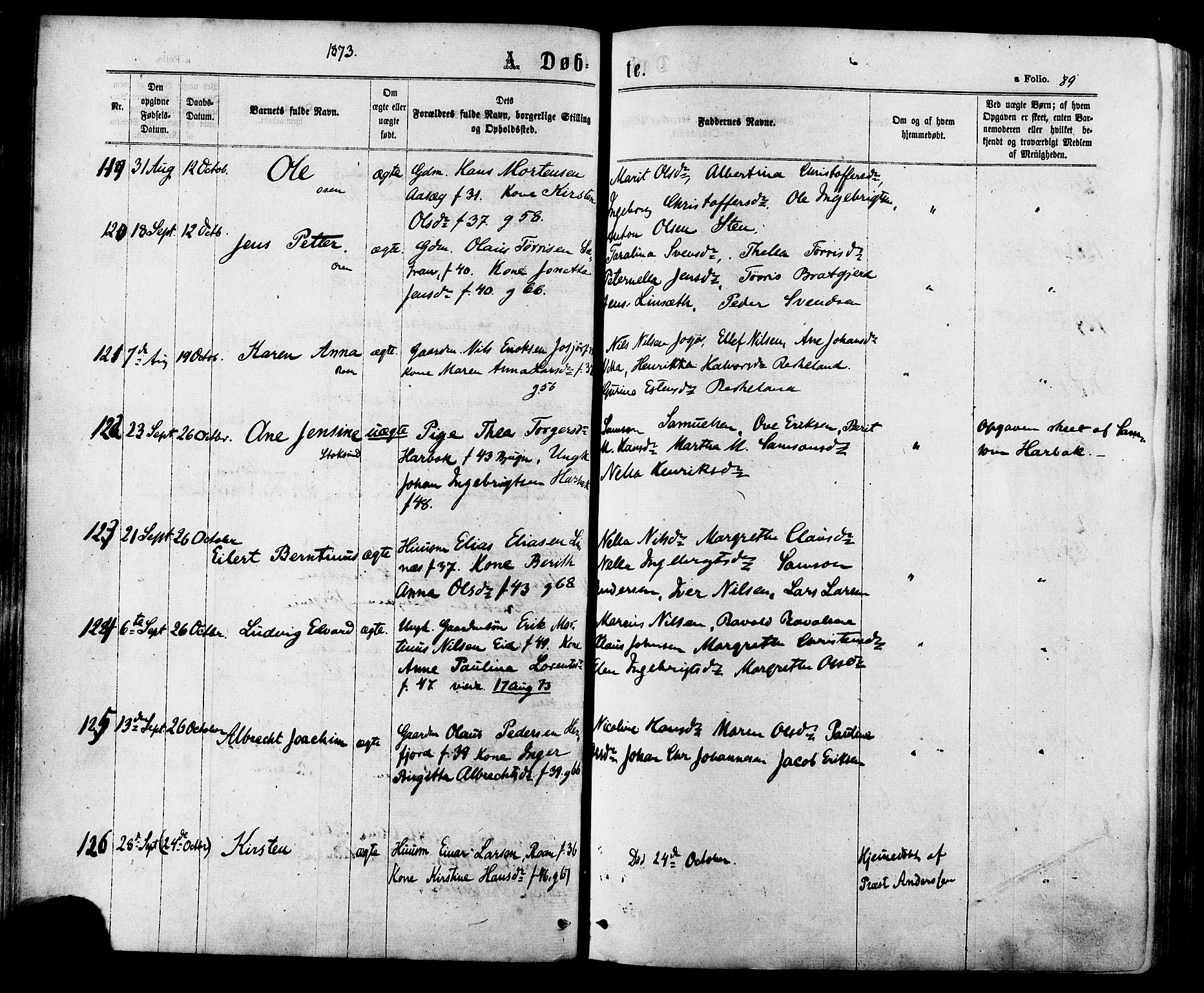 Ministerialprotokoller, klokkerbøker og fødselsregistre - Sør-Trøndelag, SAT/A-1456/657/L0706: Parish register (official) no. 657A07, 1867-1878, p. 89