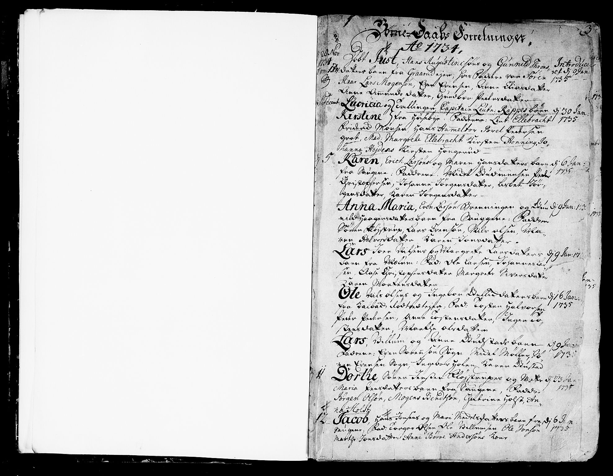 Aker prestekontor kirkebøker, SAO/A-10861/F/L0007: Parish register (official) no. 7, 1734-1748, p. 2