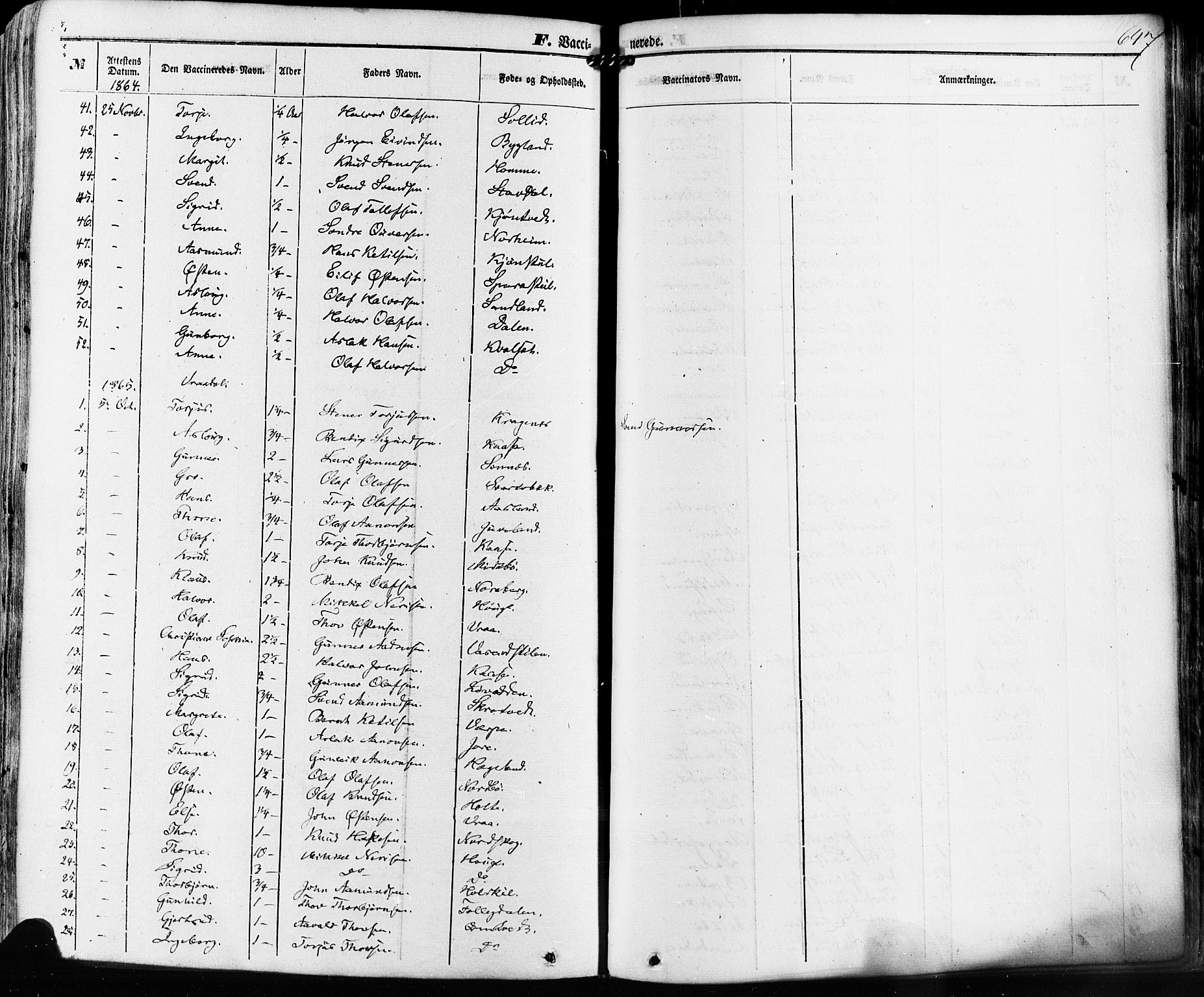 Kviteseid kirkebøker, SAKO/A-276/F/Fa/L0007: Parish register (official) no. I 7, 1859-1881, p. 647