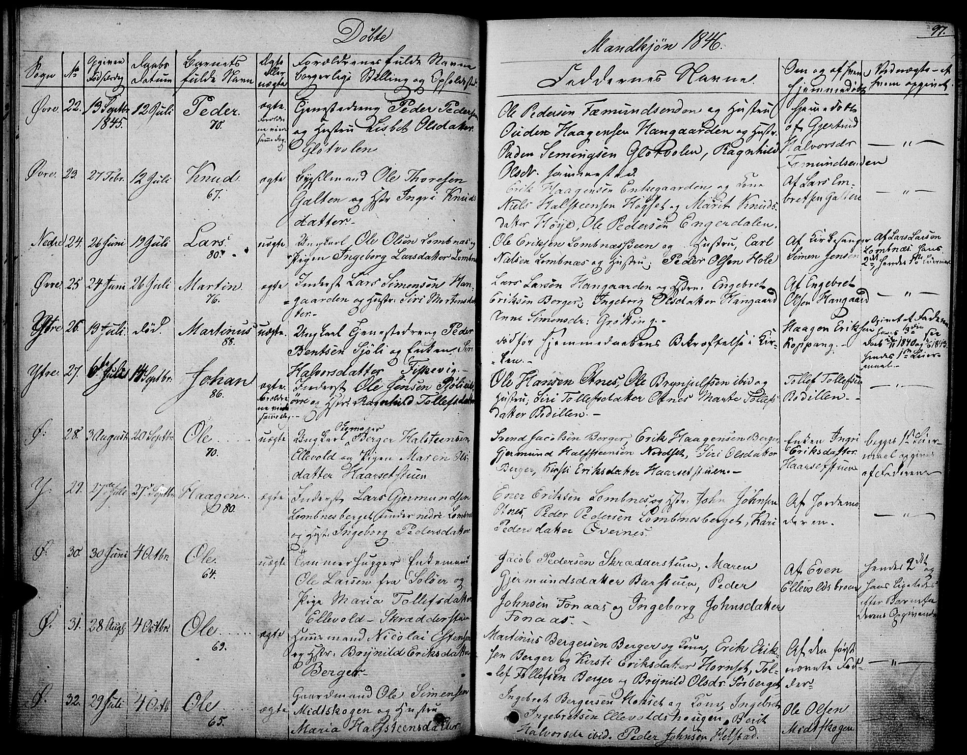 Rendalen prestekontor, AV/SAH-PREST-054/H/Ha/Haa/L0004: Parish register (official) no. 4, 1829-1852, p. 97