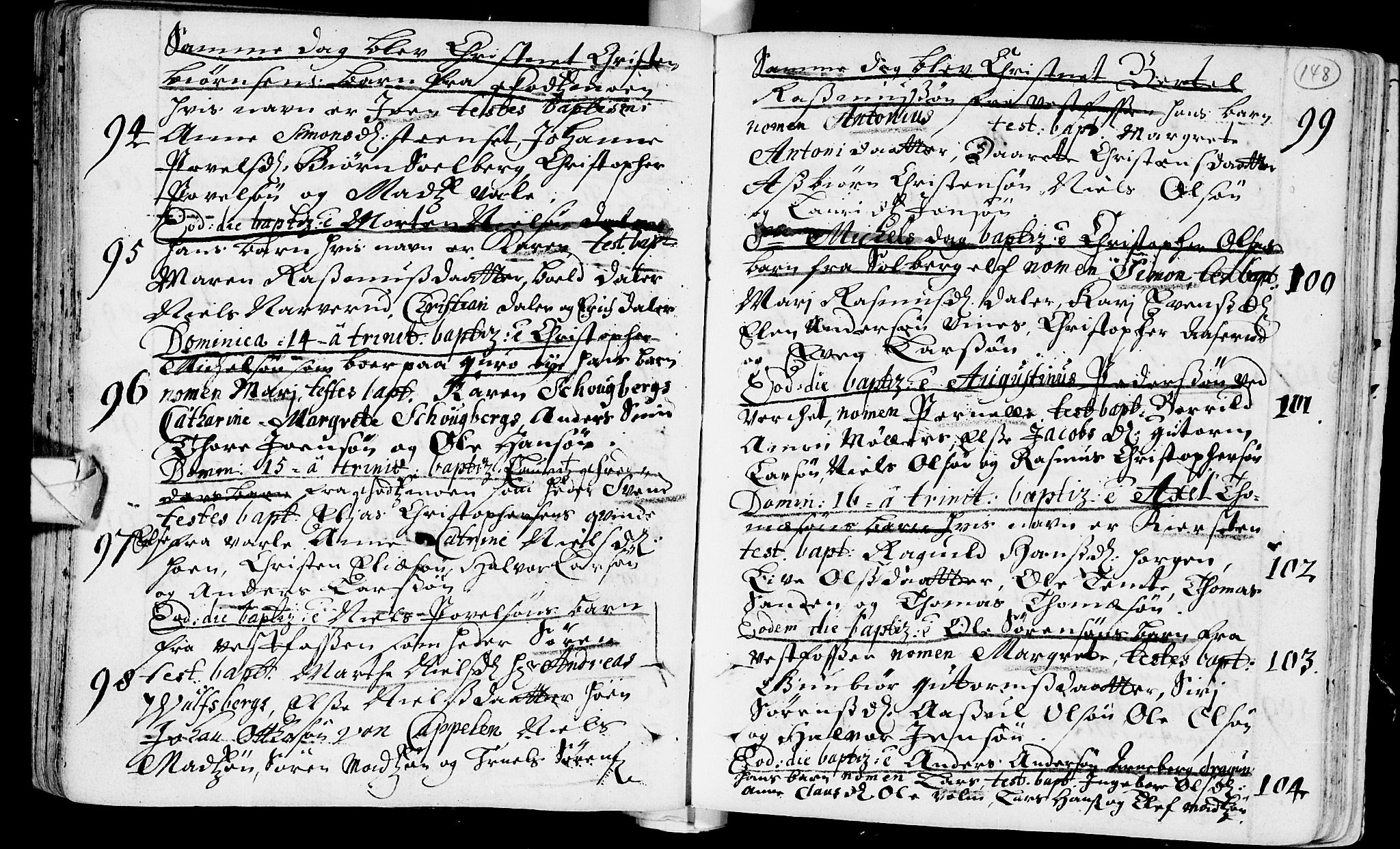 Eiker kirkebøker, AV/SAKO-A-4/F/Fa/L0002: Parish register (official) no. I 2, 1705-1724, p. 148