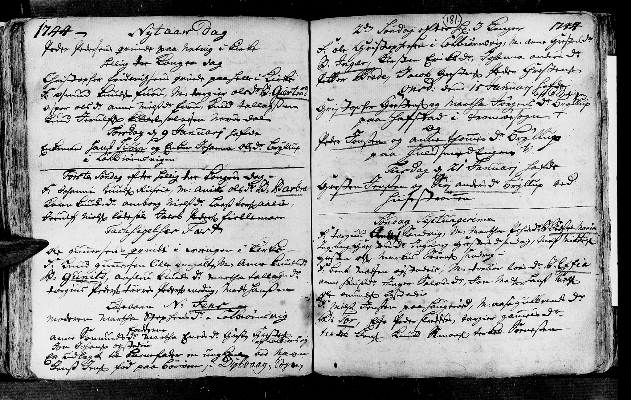 Øyestad sokneprestkontor, AV/SAK-1111-0049/F/Fa/L0004: Parish register (official) no. A 4, 1730-1750, p. 181