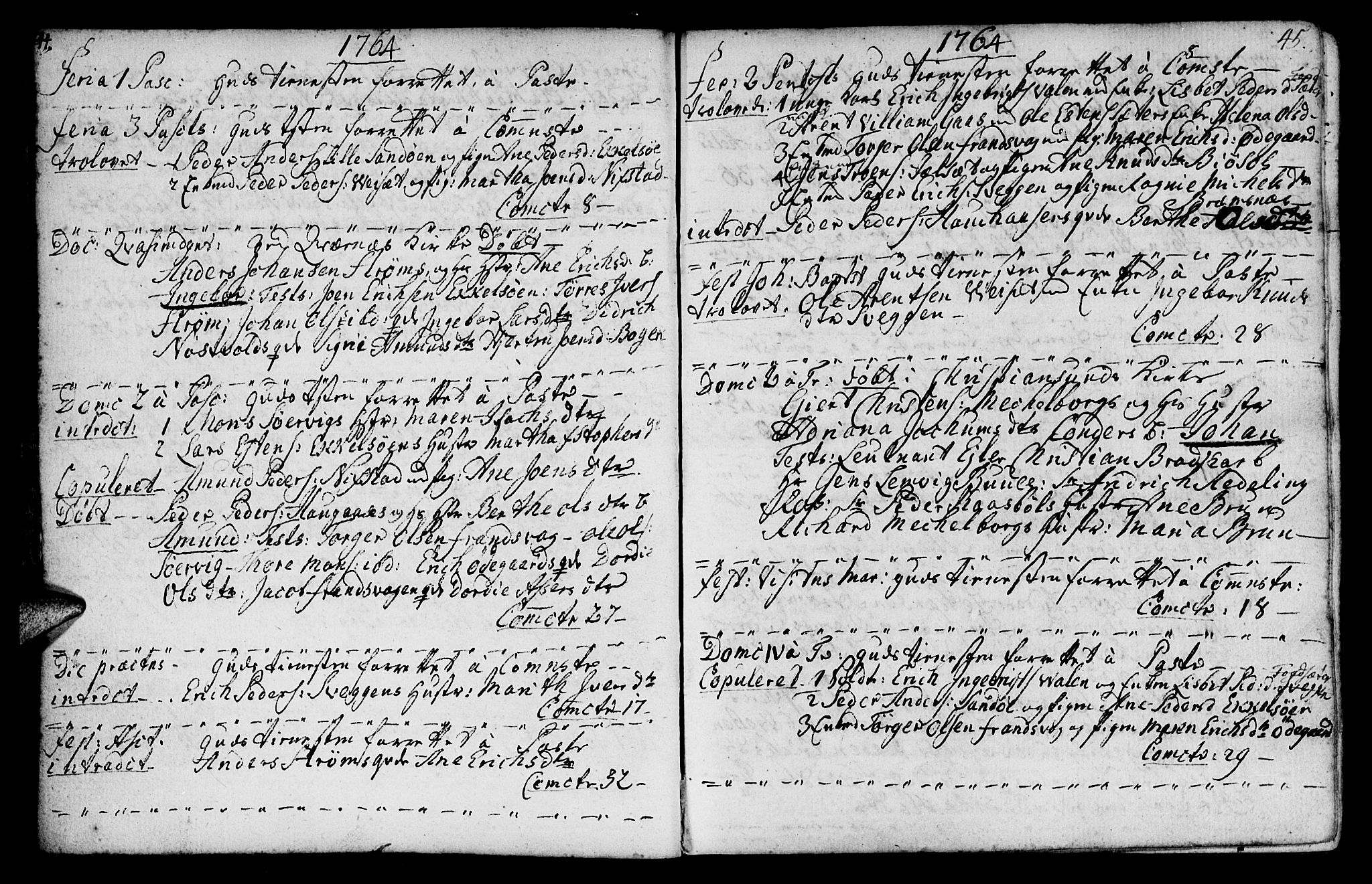 Ministerialprotokoller, klokkerbøker og fødselsregistre - Møre og Romsdal, AV/SAT-A-1454/569/L0816: Parish register (official) no. 569A02, 1759-1805, p. 44-45