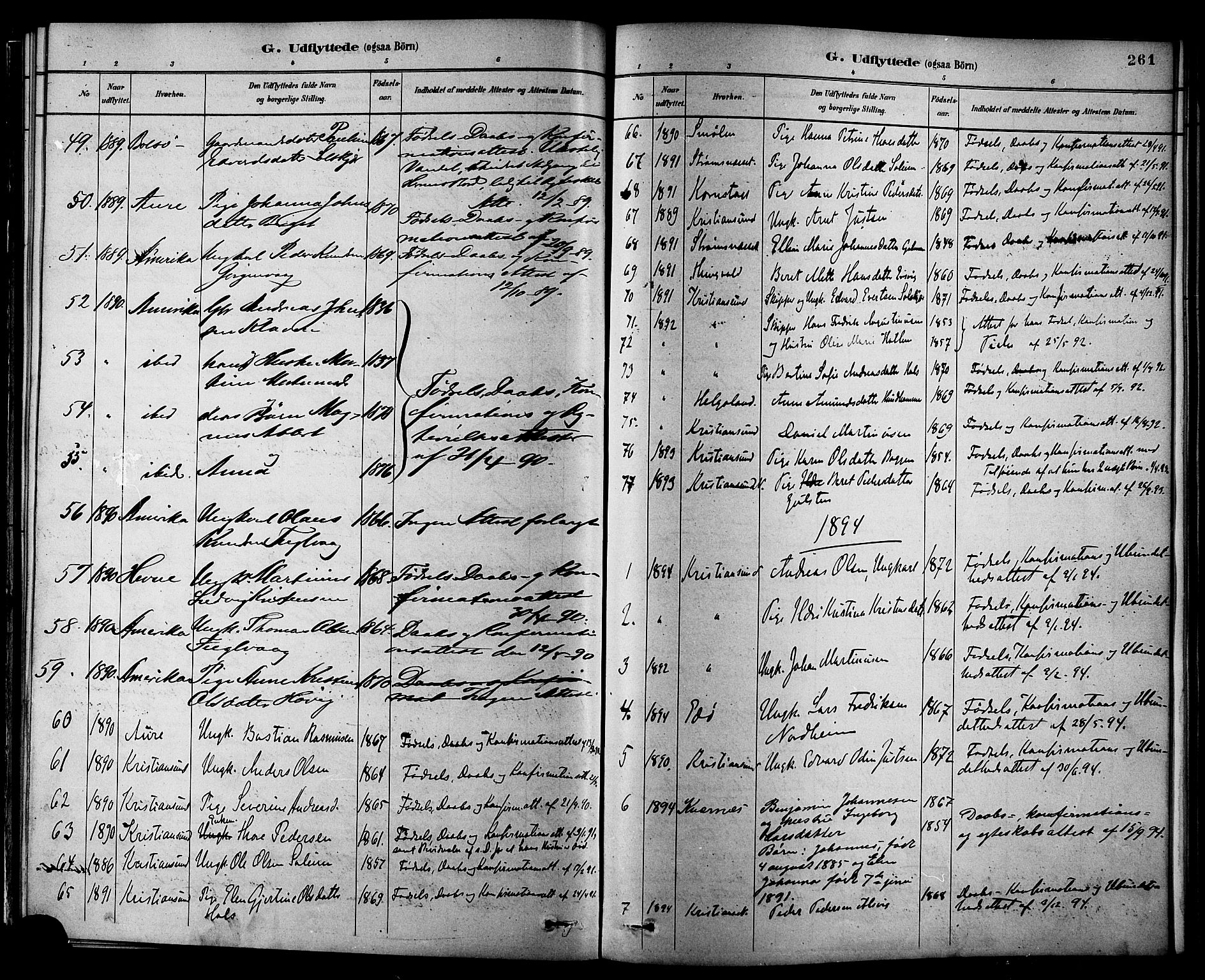 Ministerialprotokoller, klokkerbøker og fødselsregistre - Møre og Romsdal, AV/SAT-A-1454/577/L0896: Parish register (official) no. 577A03, 1880-1898, p. 261