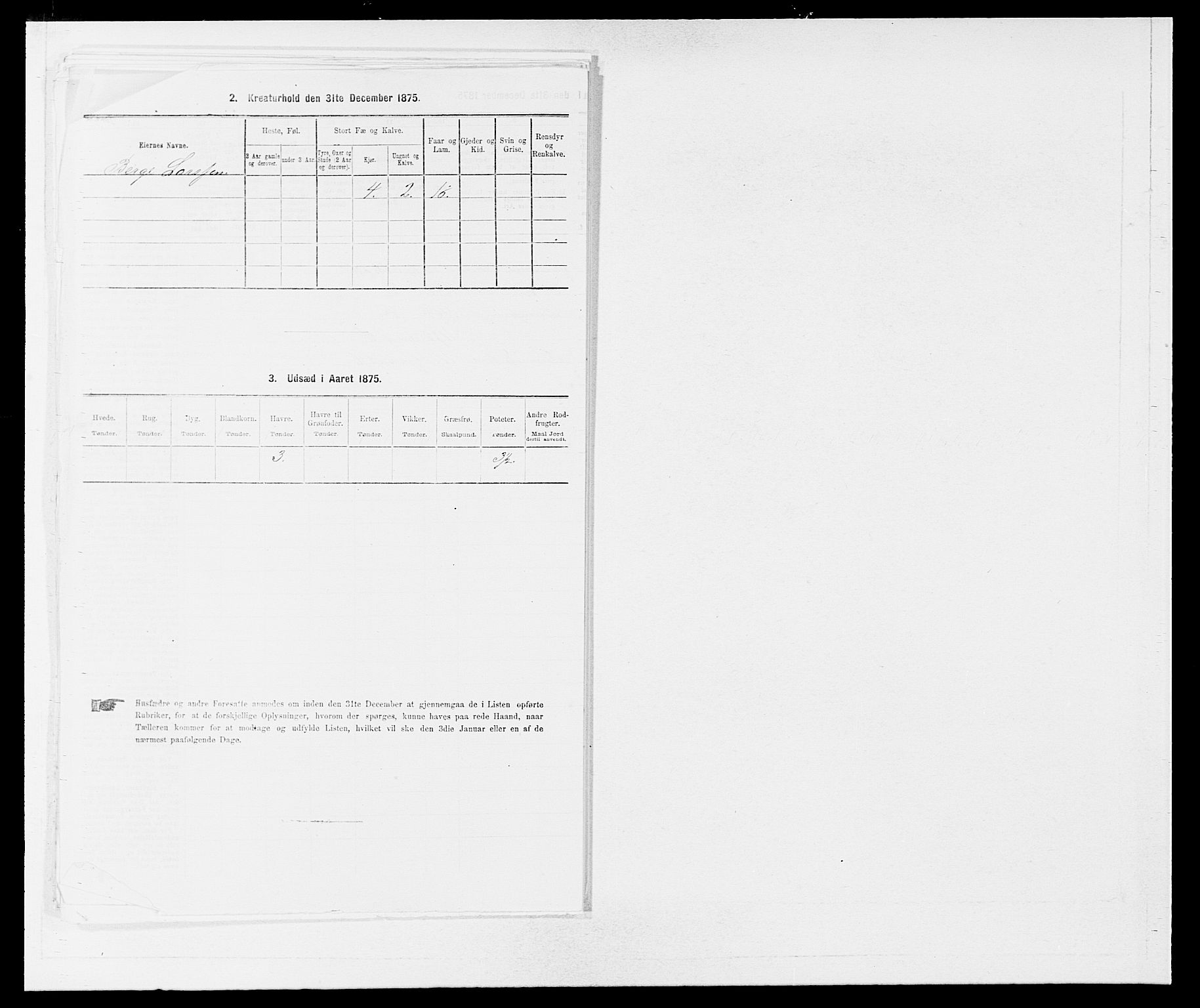 SAB, 1875 census for 1250P Haus, 1875, p. 98