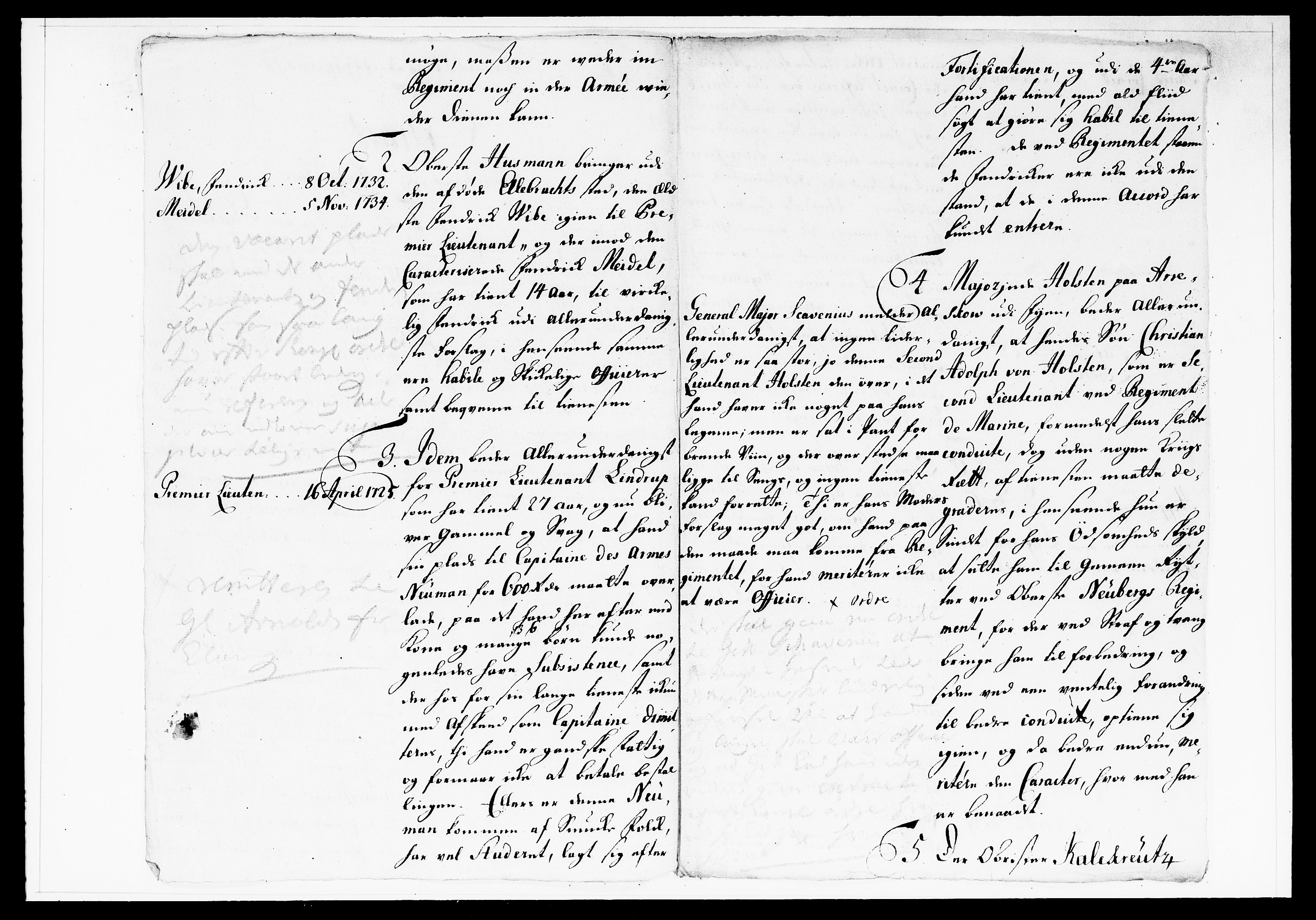 Krigskollegiet, Krigskancelliet, DRA/A-0006/-/1138-1142: Refererede sager, 1737, p. 148