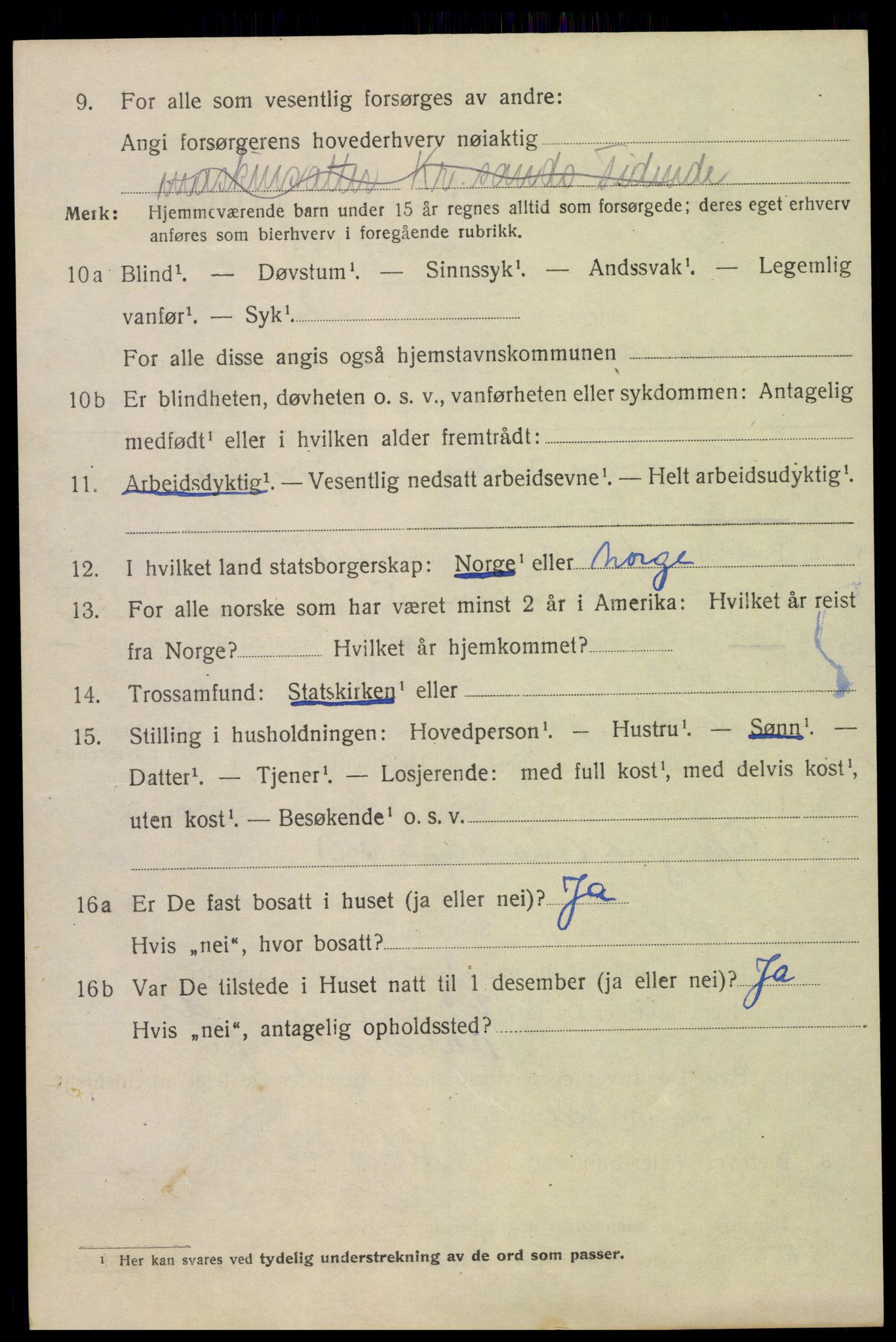 SAK, 1920 census for Kristiansand, 1920, p. 27184