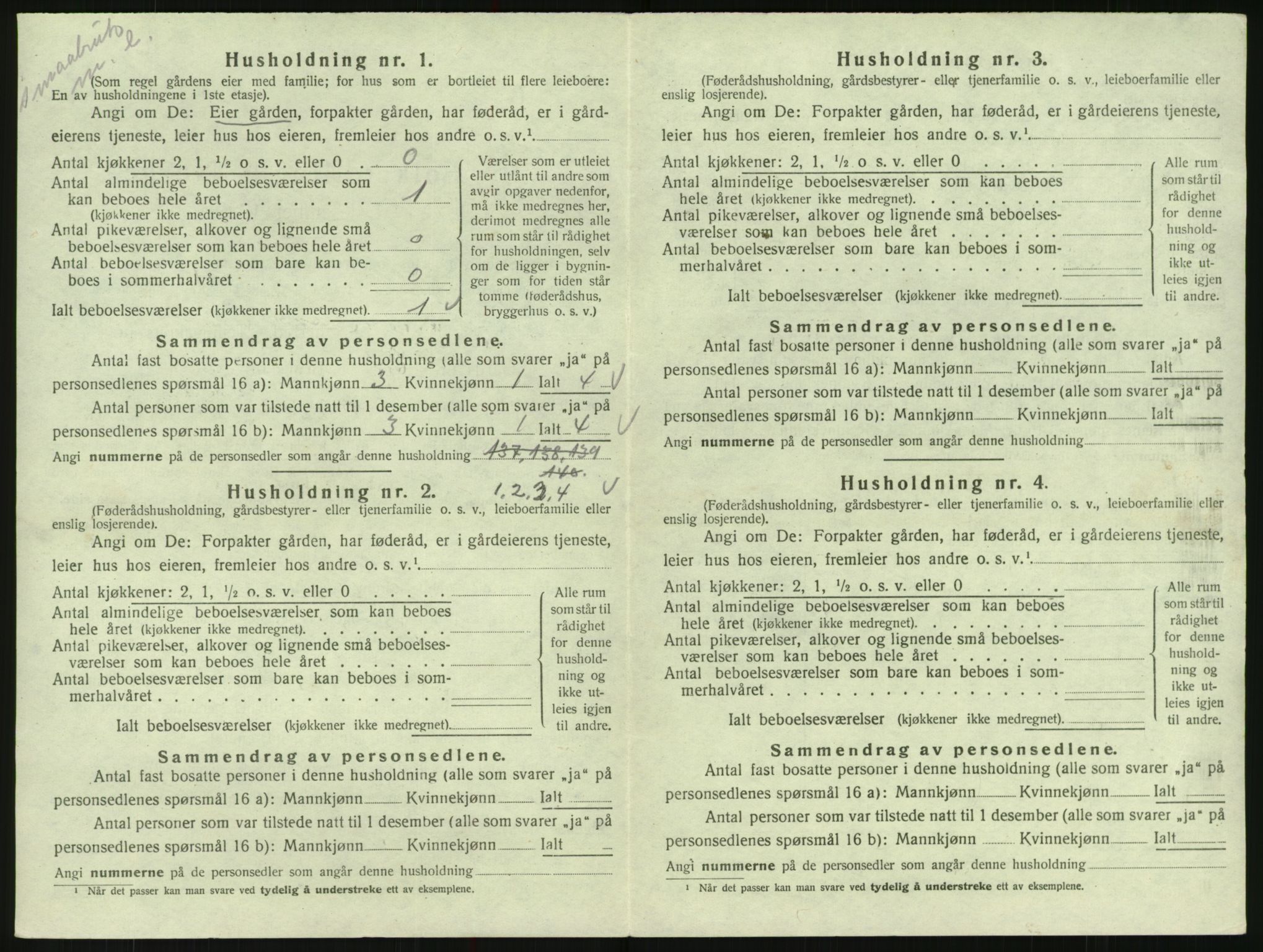 SAK, 1920 census for Hylestad, 1920, p. 231