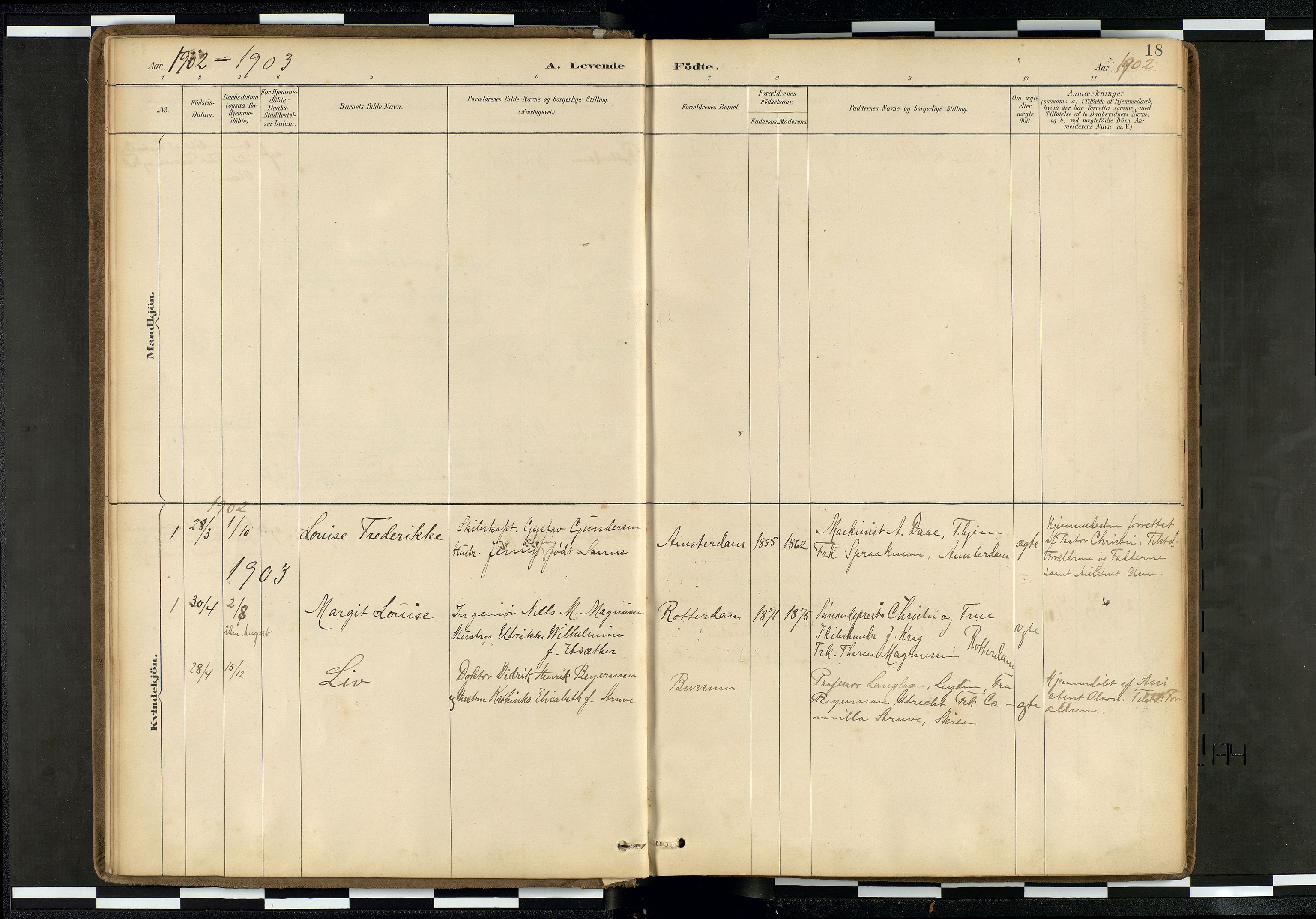 Den norske sjømannsmisjon i utlandet/Hollandske havner (Amsterdam-Rotterdam-Europort), AV/SAB-SAB/PA-0106/H/Ha/Haa/L0002: Parish register (official) no. A 2, 1887-1907, p. 17b-18a