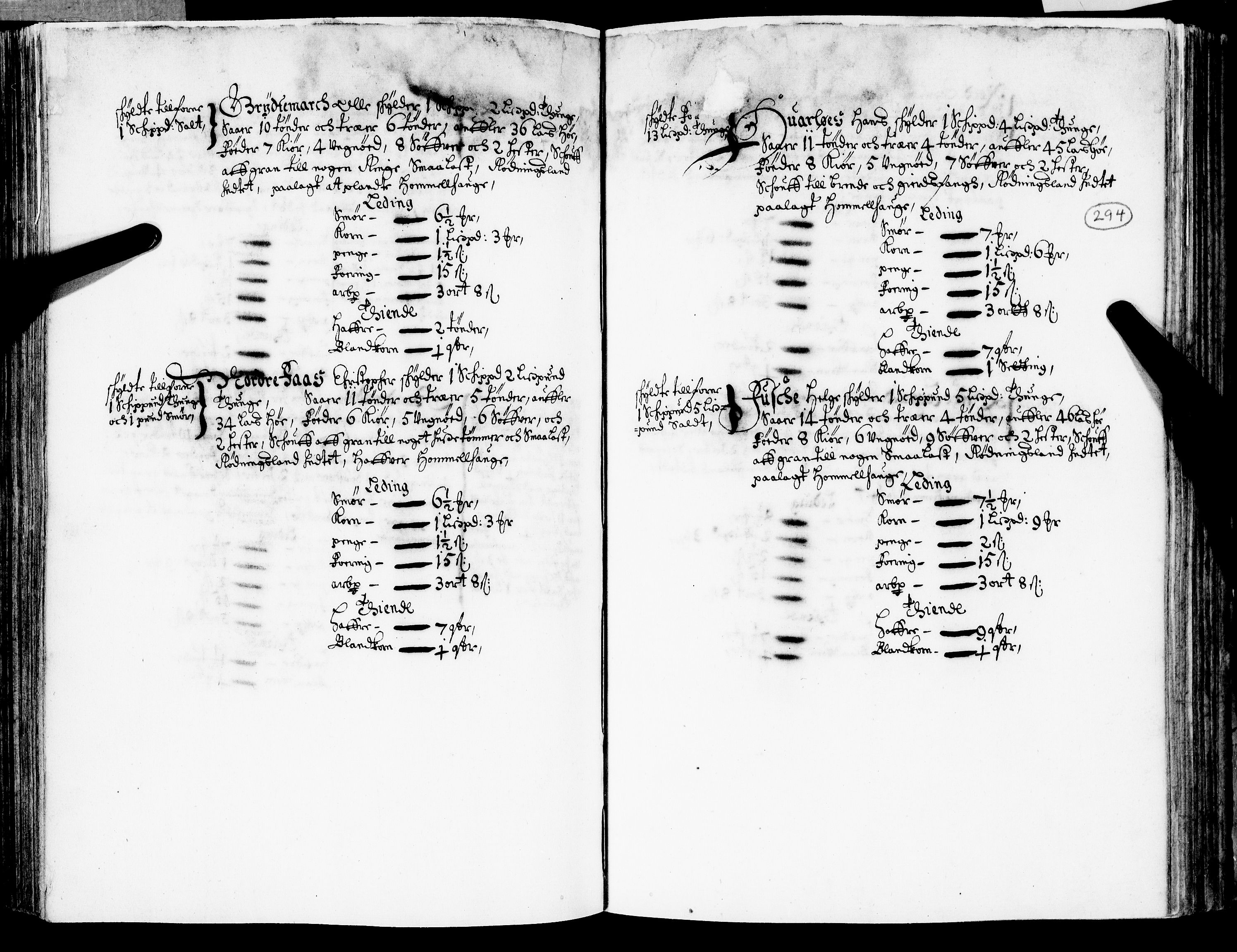 Rentekammeret inntil 1814, Realistisk ordnet avdeling, RA/EA-4070/N/Nb/Nba/L0020: Tønsberg len, 2. del, 1668, p. 293b-294a