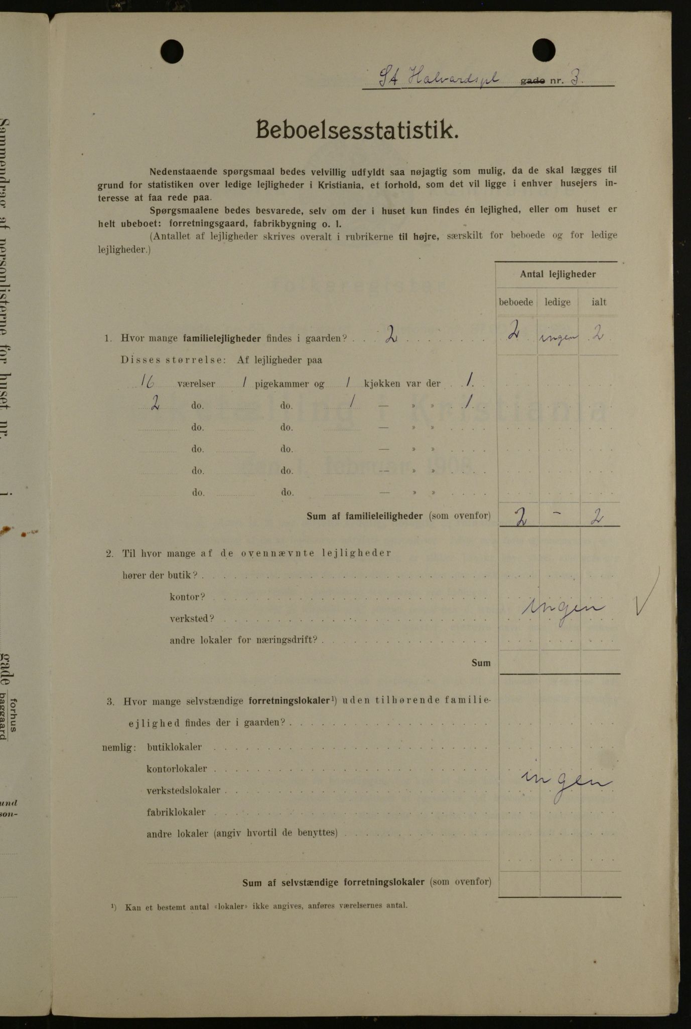 OBA, Municipal Census 1908 for Kristiania, 1908, p. 79262