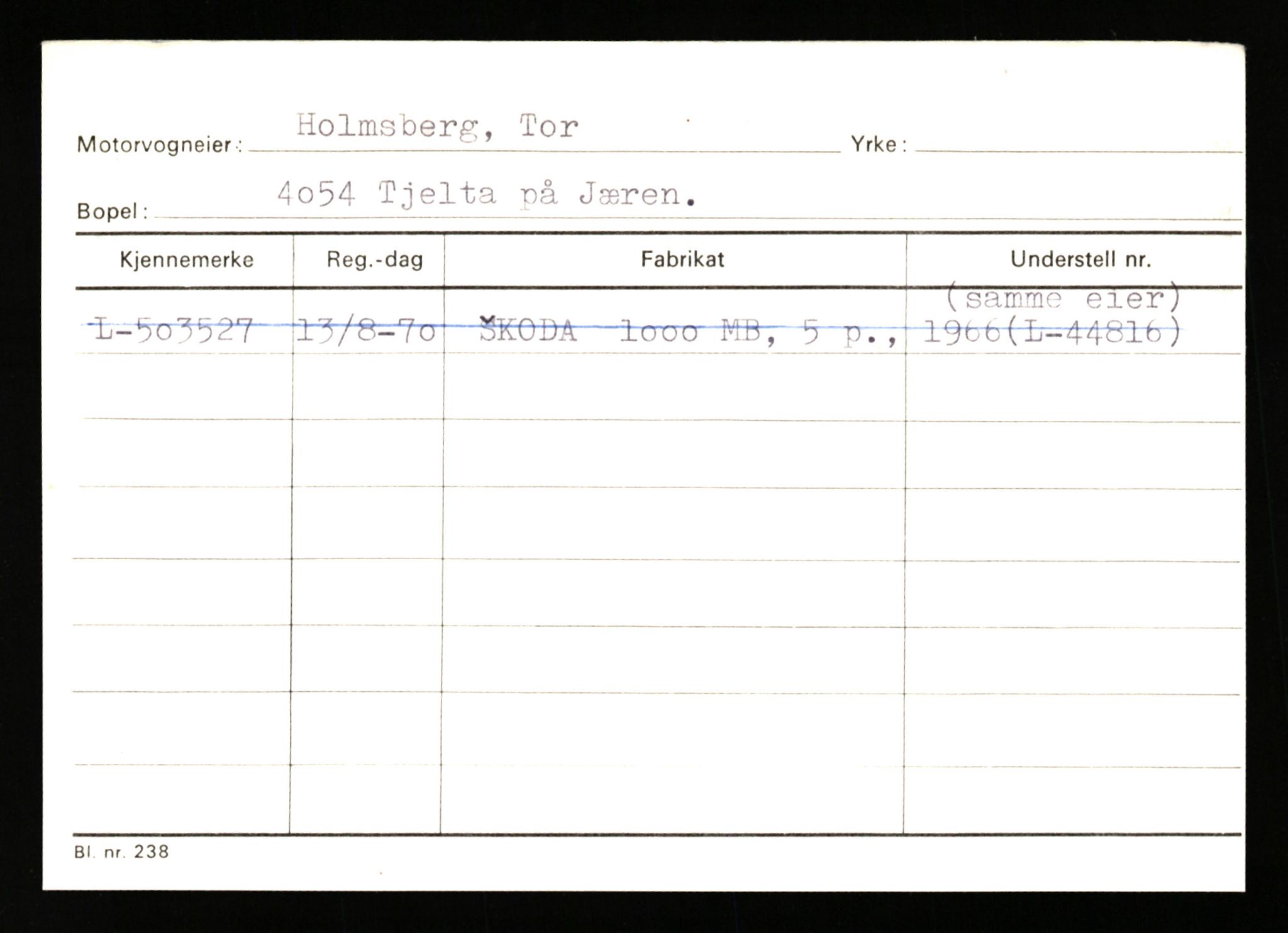 Stavanger trafikkstasjon, AV/SAST-A-101942/0/H/L0016: Holmevik - Høyland, 1930-1971, p. 7