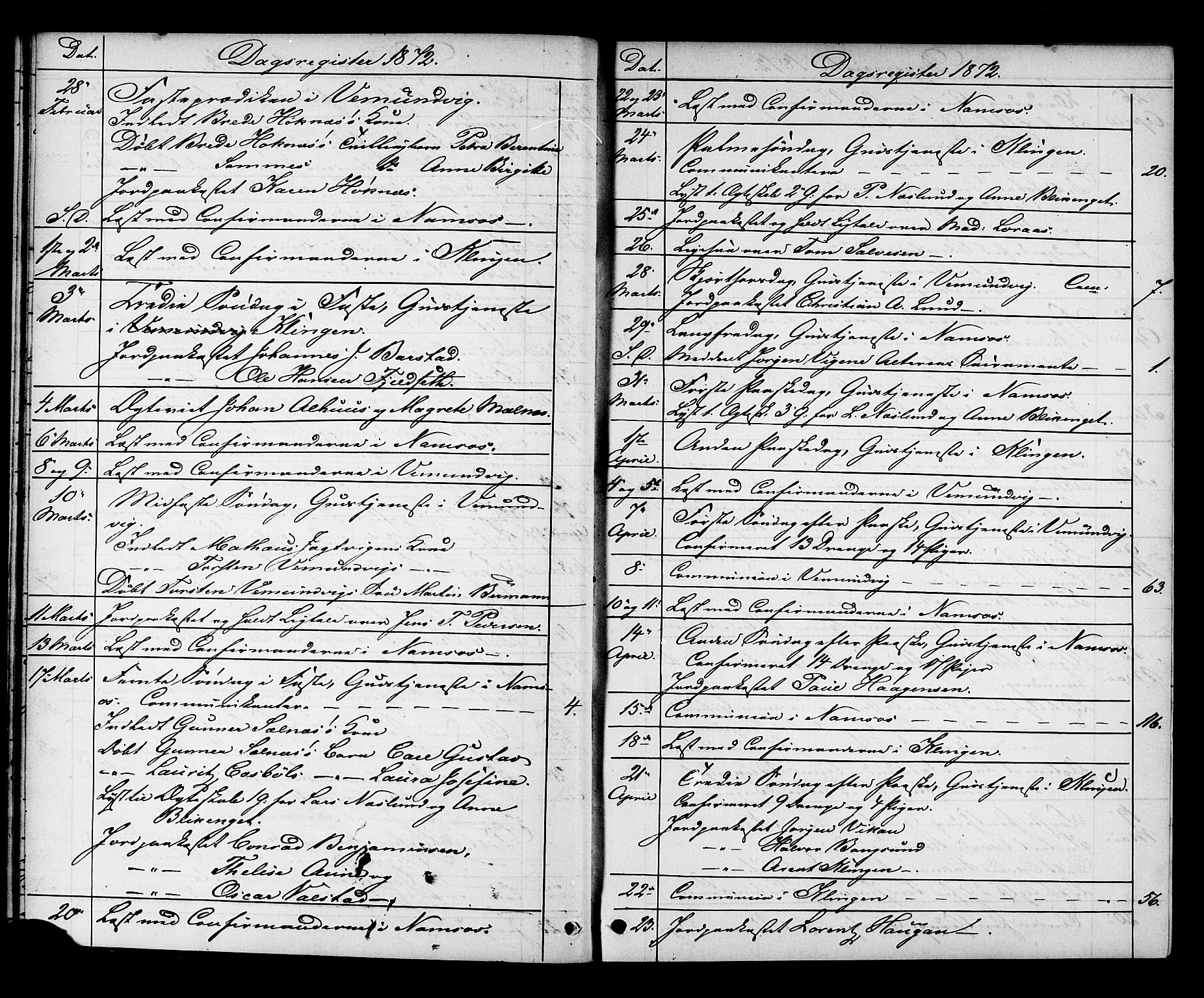 Ministerialprotokoller, klokkerbøker og fødselsregistre - Nord-Trøndelag, AV/SAT-A-1458/768/L0571: Parish register (official) no. 768A06, 1869-1888