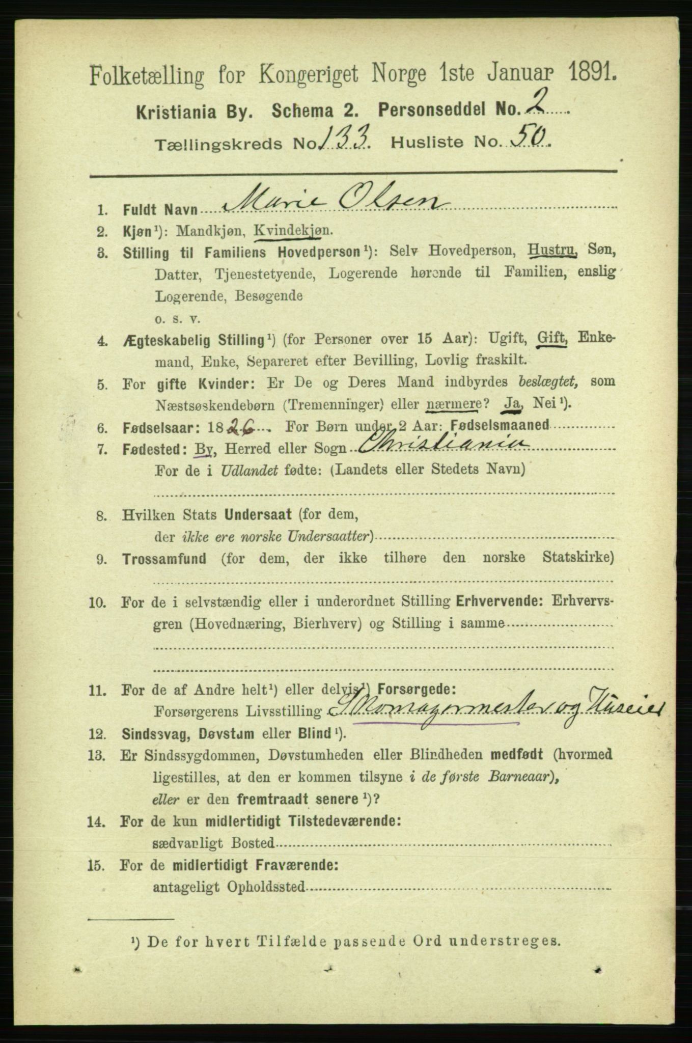 RA, 1891 census for 0301 Kristiania, 1891, p. 73310