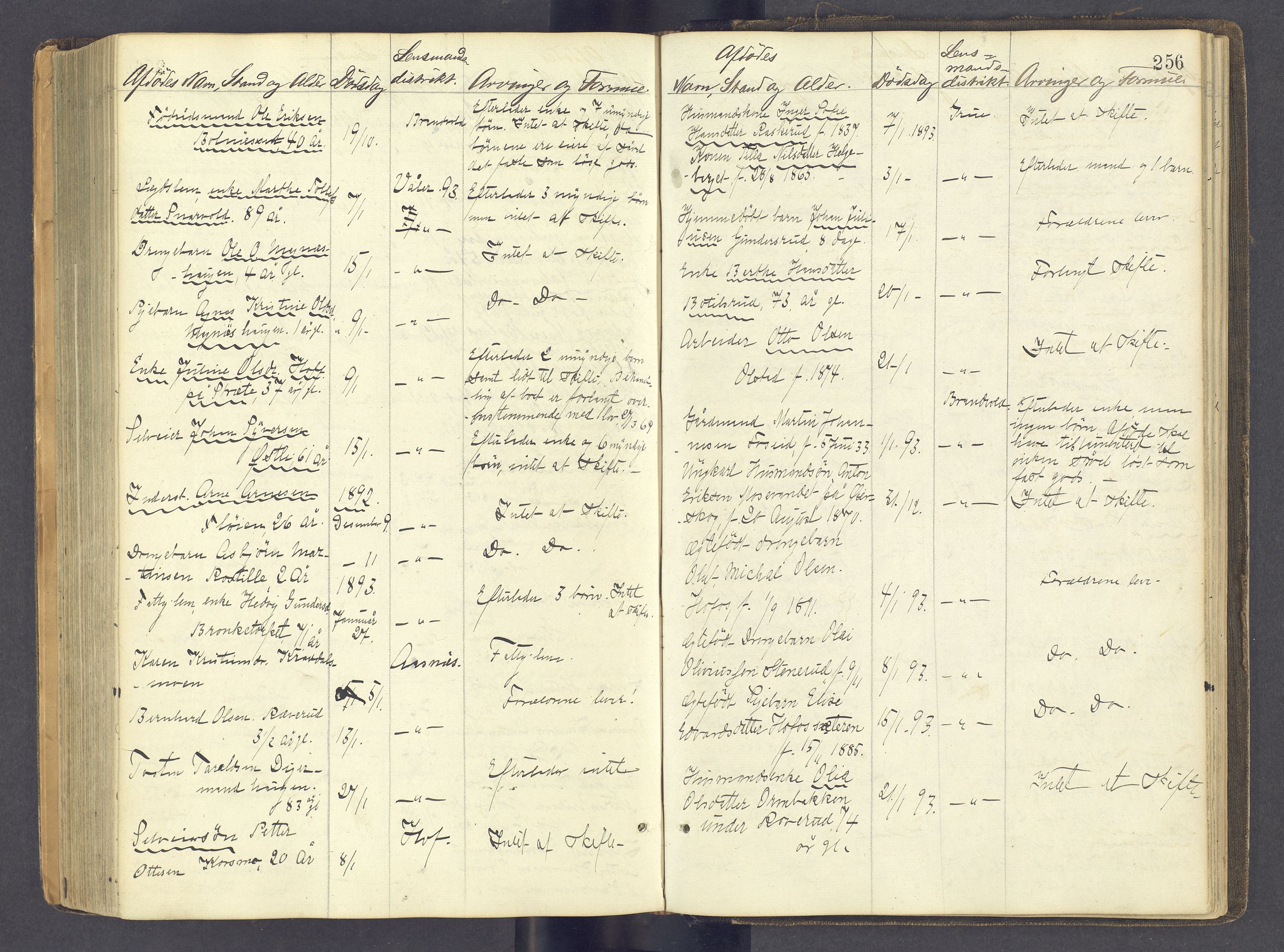 Solør tingrett, AV/SAH-TING-008/J/Jf/L0001: Dødsfallsregister, 1863-1898, p. 255b-256a