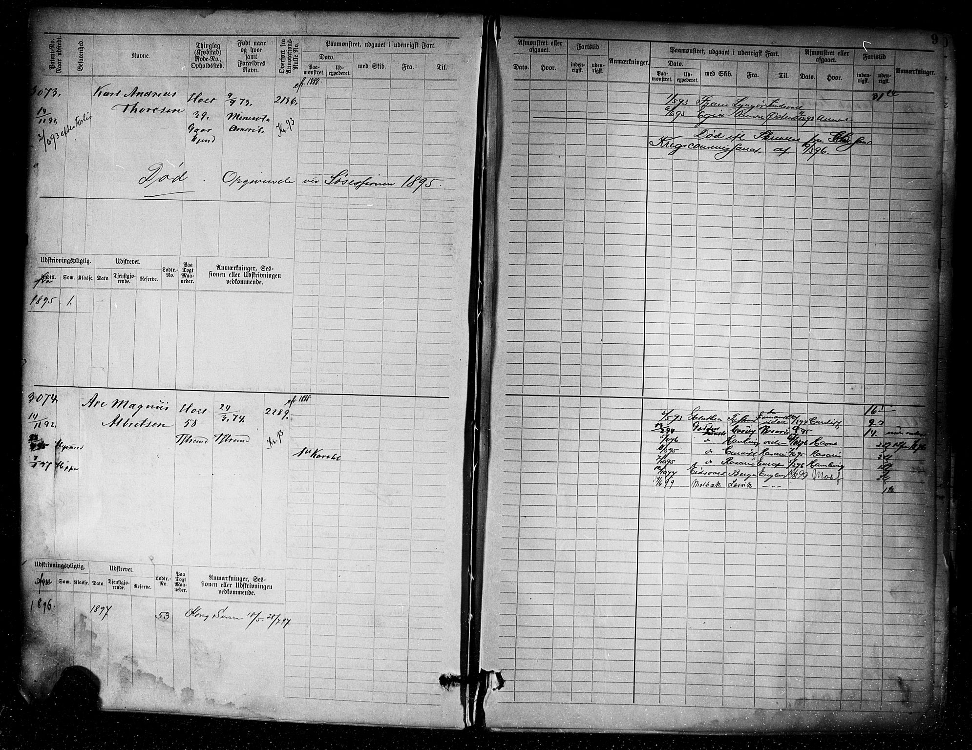 Tvedestrand mønstringskrets, AV/SAK-2031-0011/F/Fb/L0005: Hovedrulle A nr 3057-3817, R-6, 1890-1920, p. 11