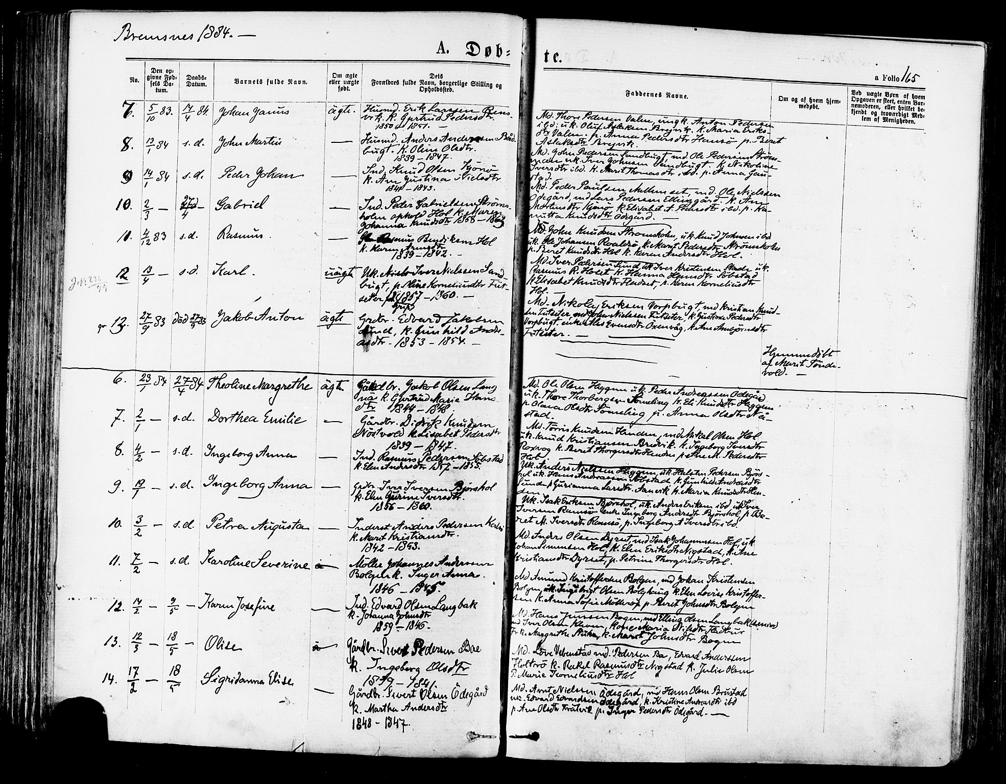 Ministerialprotokoller, klokkerbøker og fødselsregistre - Møre og Romsdal, SAT/A-1454/568/L0806: Parish register (official) no. 568A12 /3, 1878-1884, p. 165