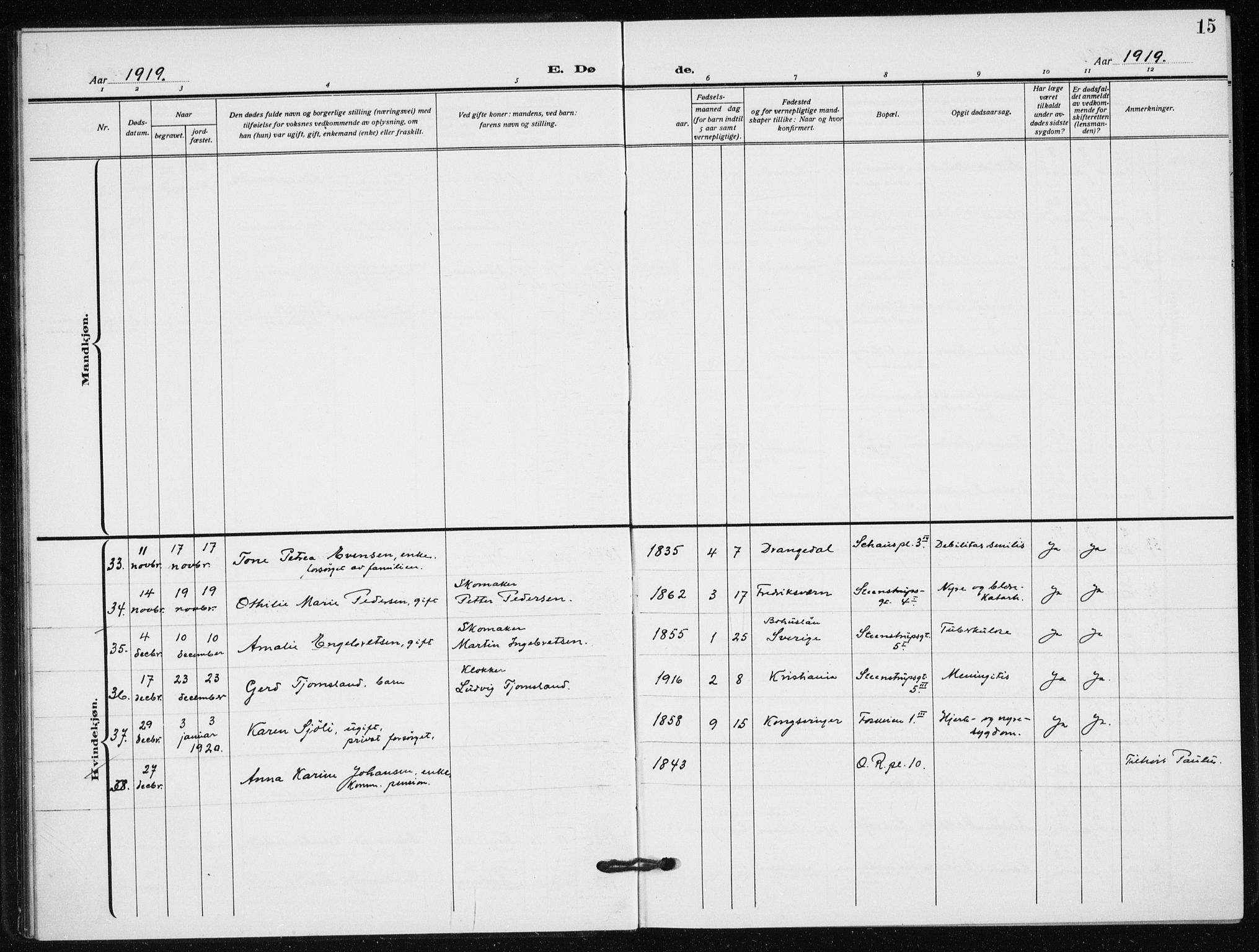 Hauge prestekontor Kirkebøker, AV/SAO-A-10849/F/Fa/L0005: Parish register (official) no. 5, 1917-1938, p. 15