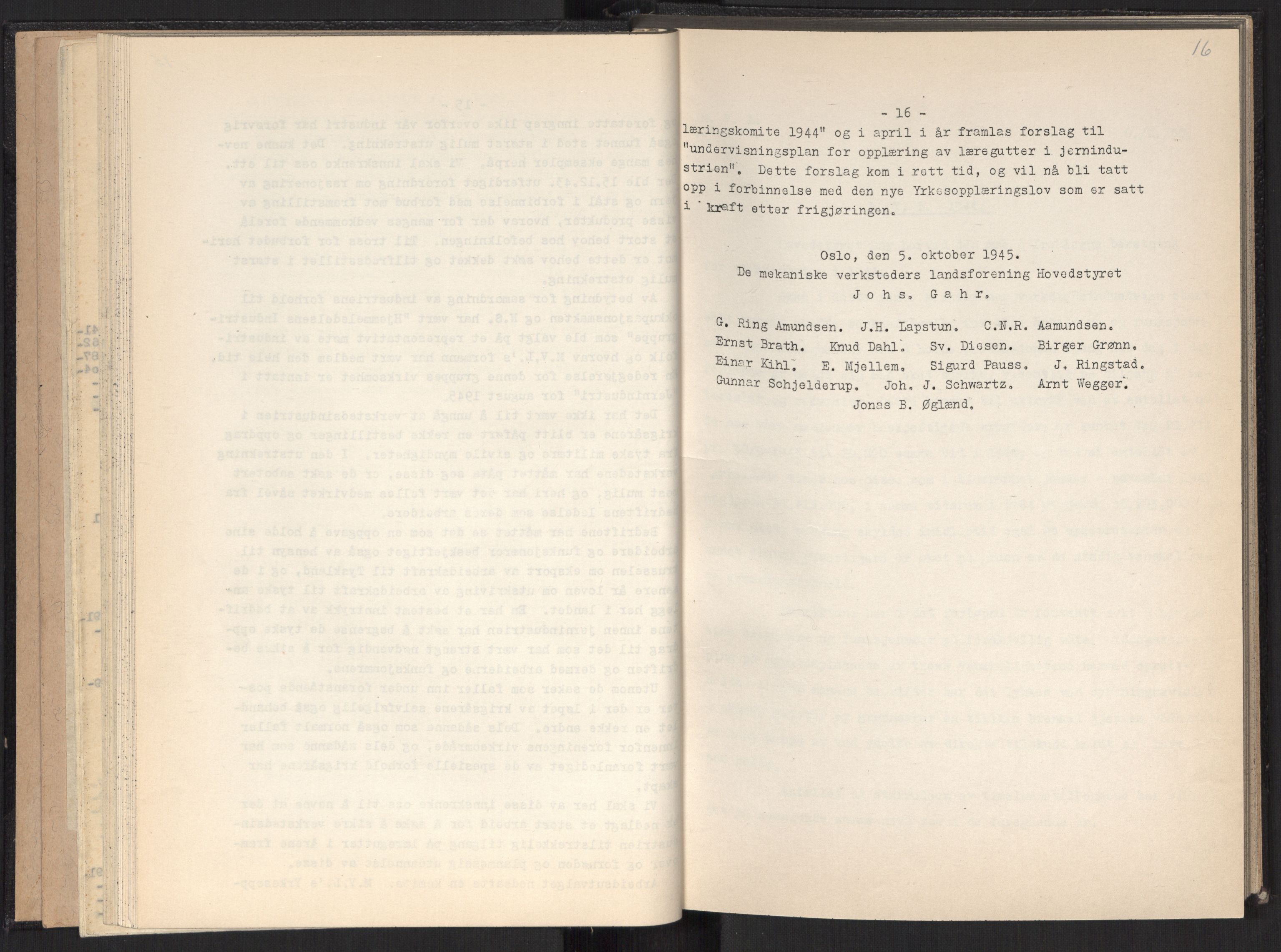 Teknologibedriftenes Landsforening TBL, AV/RA-PA-1700/A/Ad/L0007: Årsberetning med register, 1940-1951, p. 16