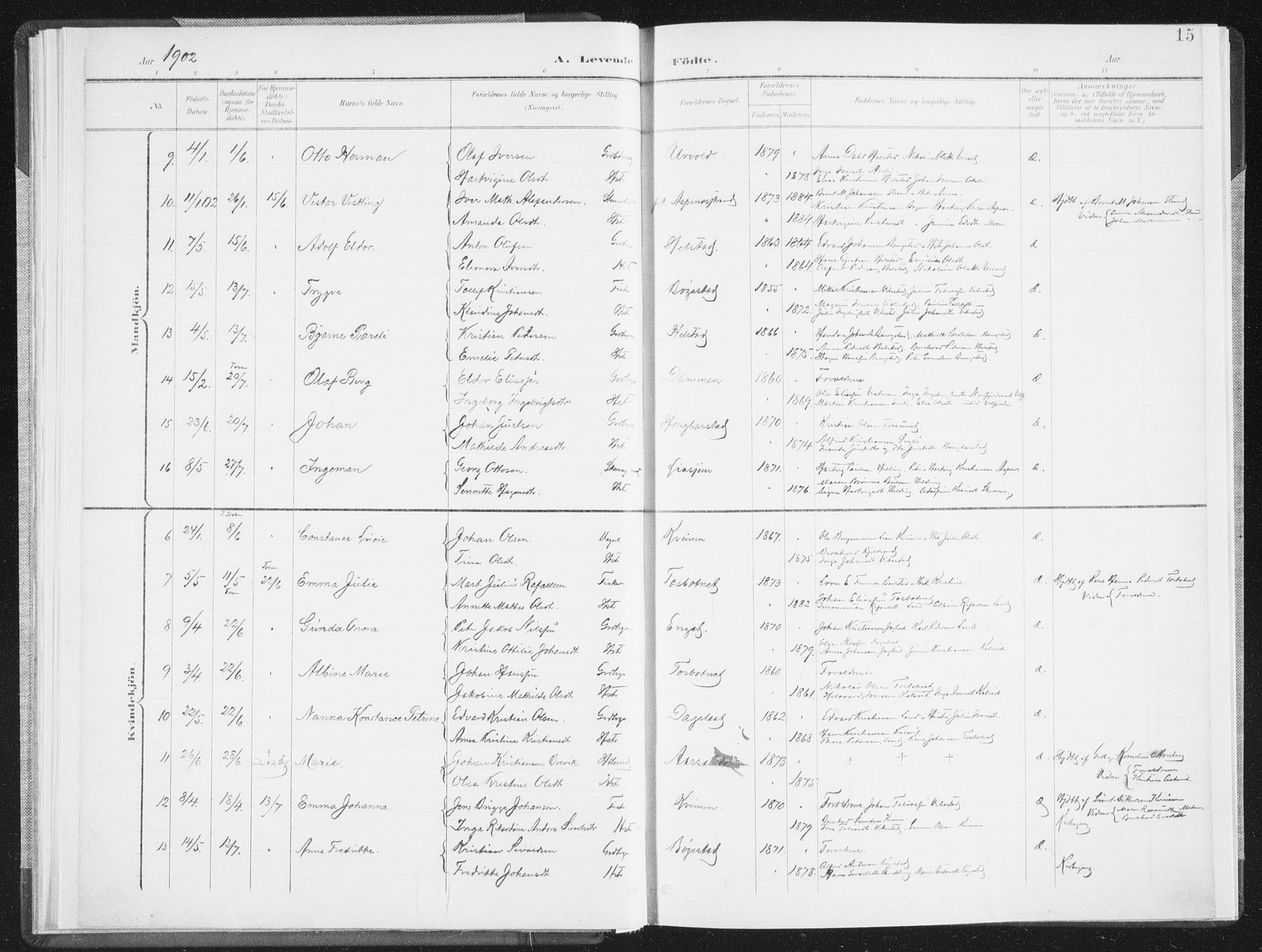 Ministerialprotokoller, klokkerbøker og fødselsregistre - Nordland, AV/SAT-A-1459/810/L0153: Parish register (official) no. 810A12, 1899-1914, p. 15