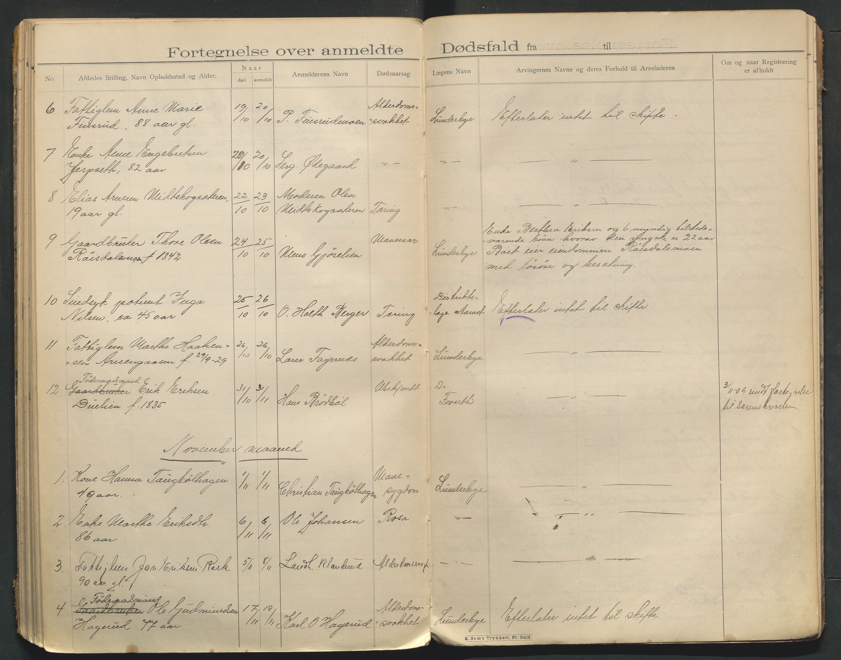 Eidskog lensmannskontor, AV/SAH-LHE-009/H/Ha/Haa/L0001/0002: Dødsfallsprotokoller / Dødsfallsprotokoll, 1901-1910