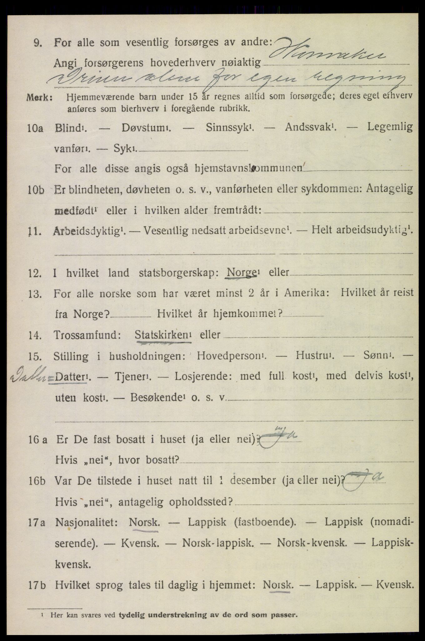SAT, 1920 census for Inderøy, 1920, p. 6058