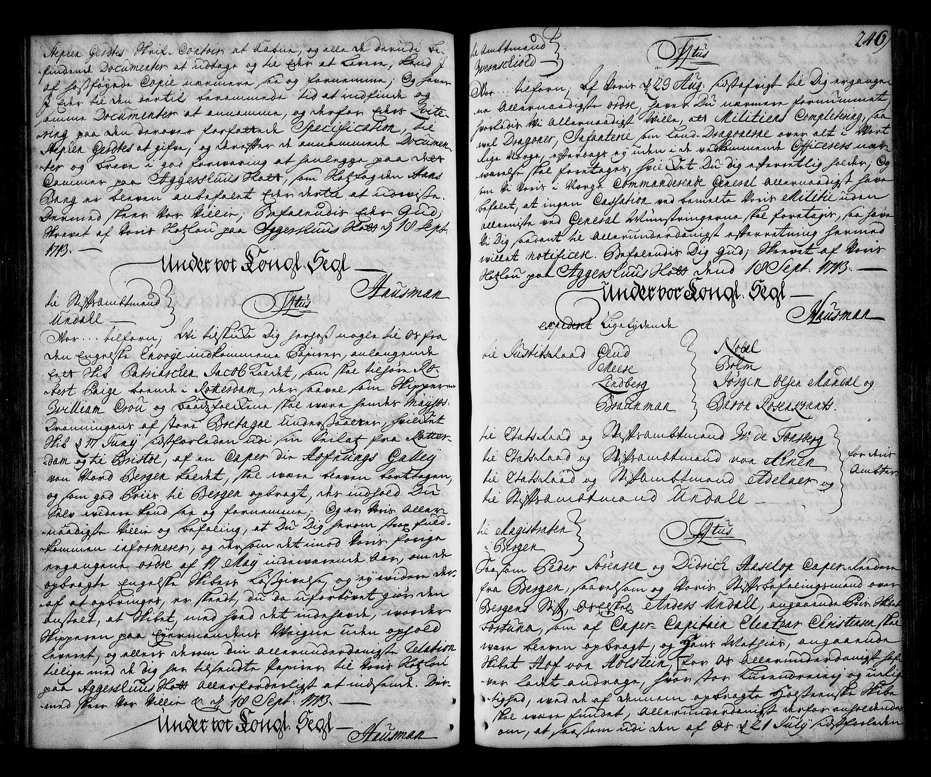 Stattholderembetet 1572-1771, AV/RA-EA-2870/Bd/L0008: Ordreprotokoll, 1711-1714, p. 245b-246a